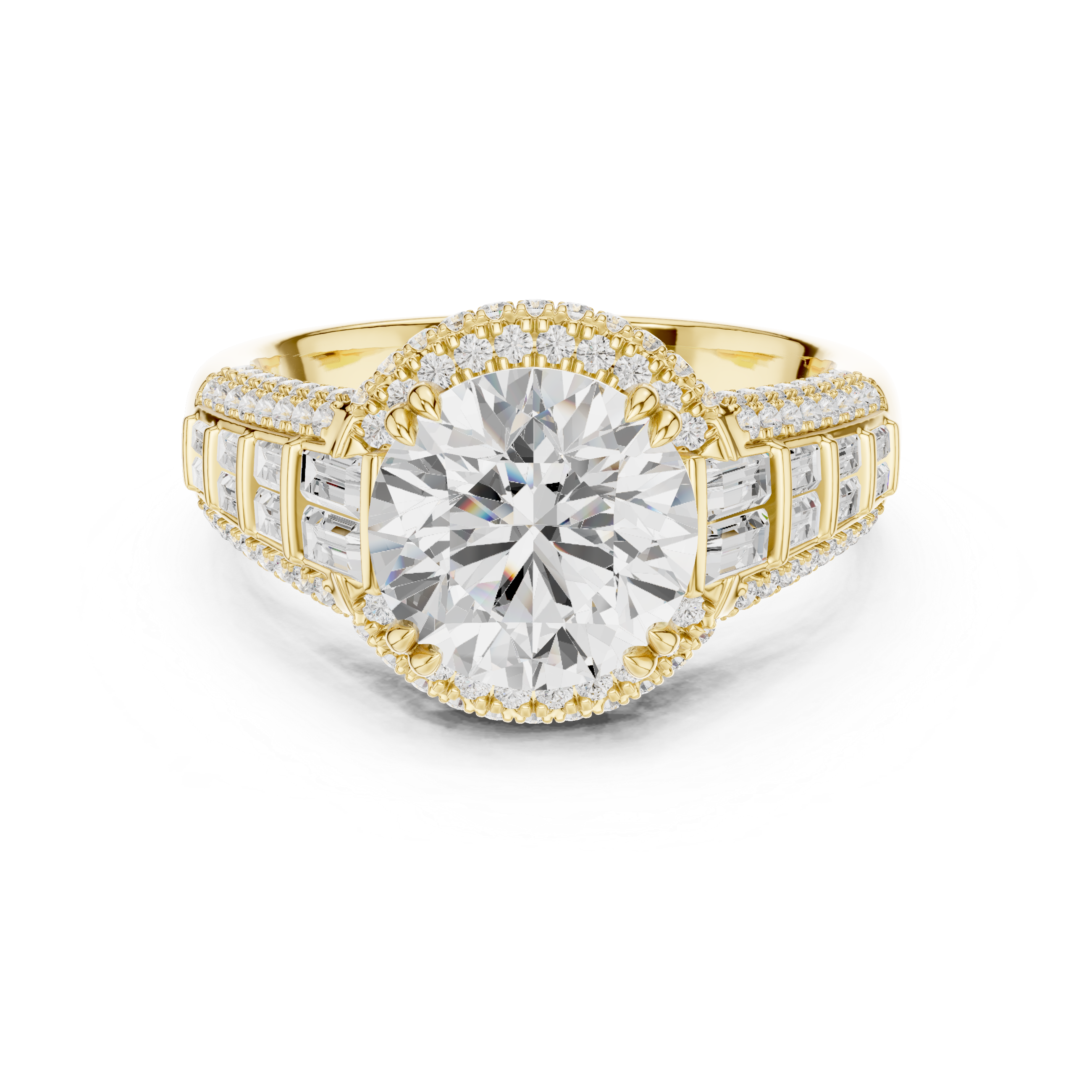 Luxury Round-Cut Lab-Grown Diamond Engagement Ring | 14K & 18K Gold