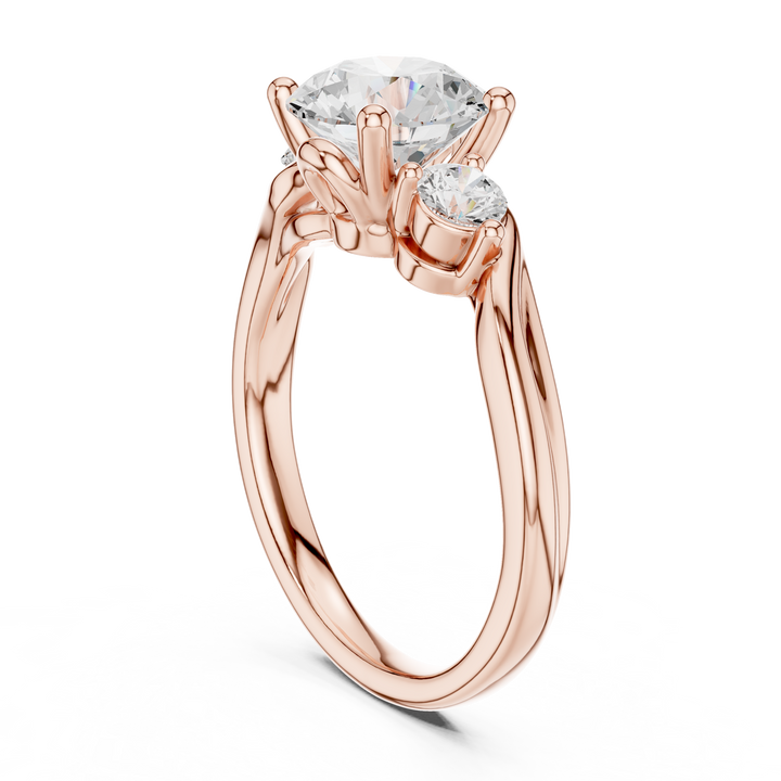 Two-Stone Round Lab-Grown Diamond Engagement Ring | 14K & 18K Gold