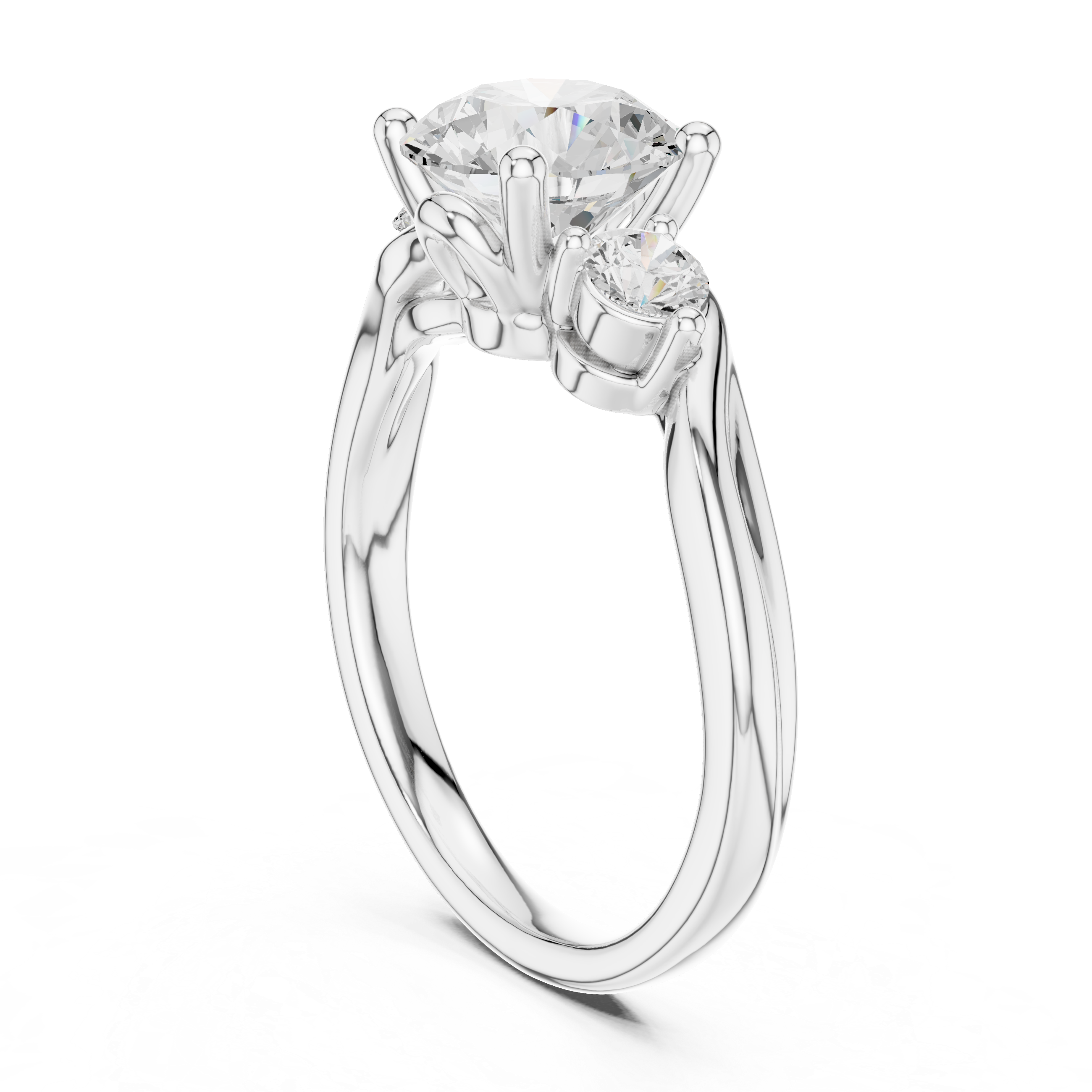 Two-Stone Round Lab-Grown Diamond Engagement Ring | 14K & 18K Gold