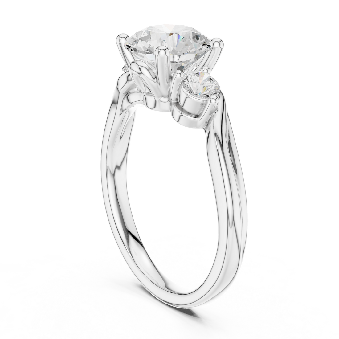Two-Stone Round Lab-Grown Diamond Engagement Ring | 14K & 18K Gold