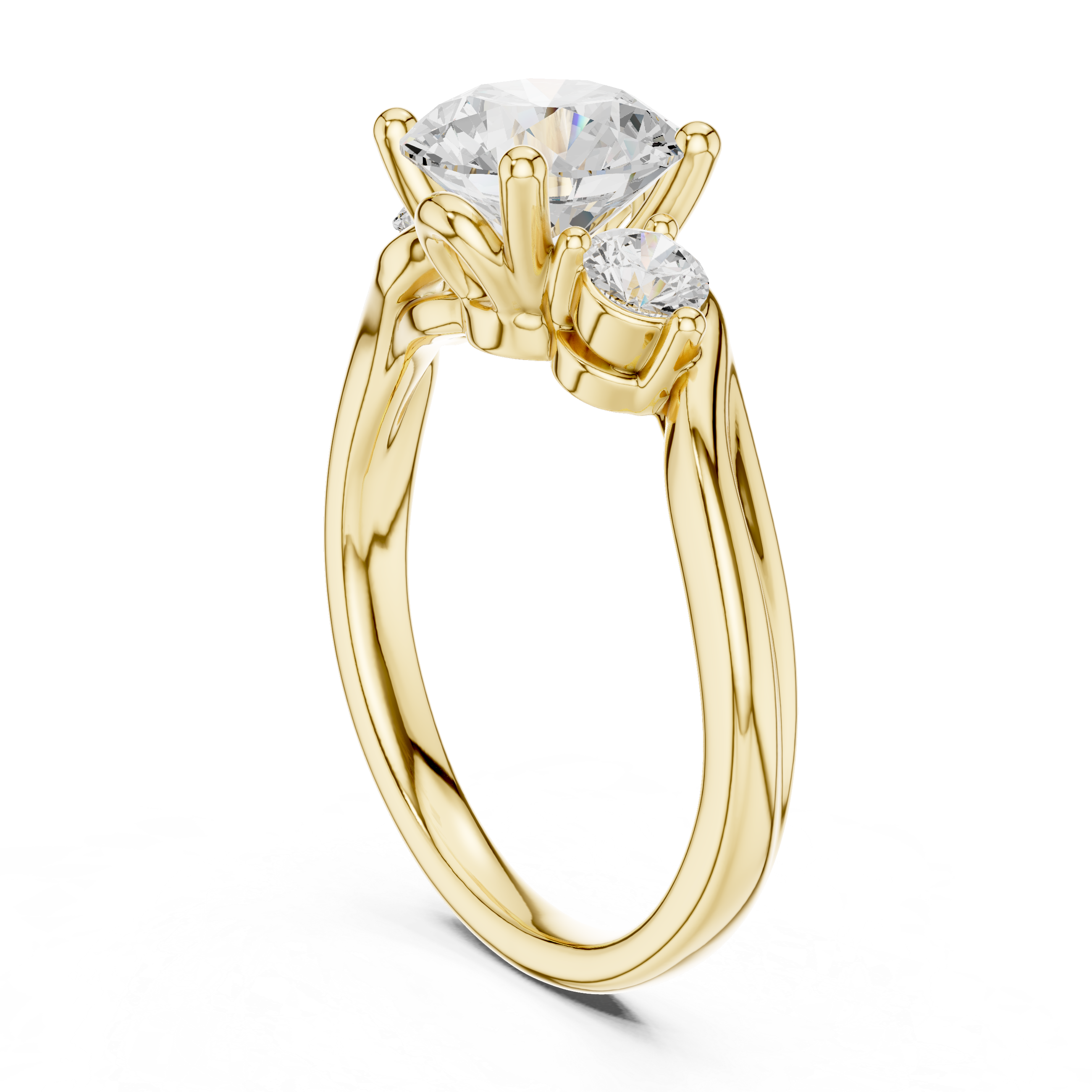 Two-Stone Round Lab-Grown Diamond Engagement Ring | 14K & 18K Gold