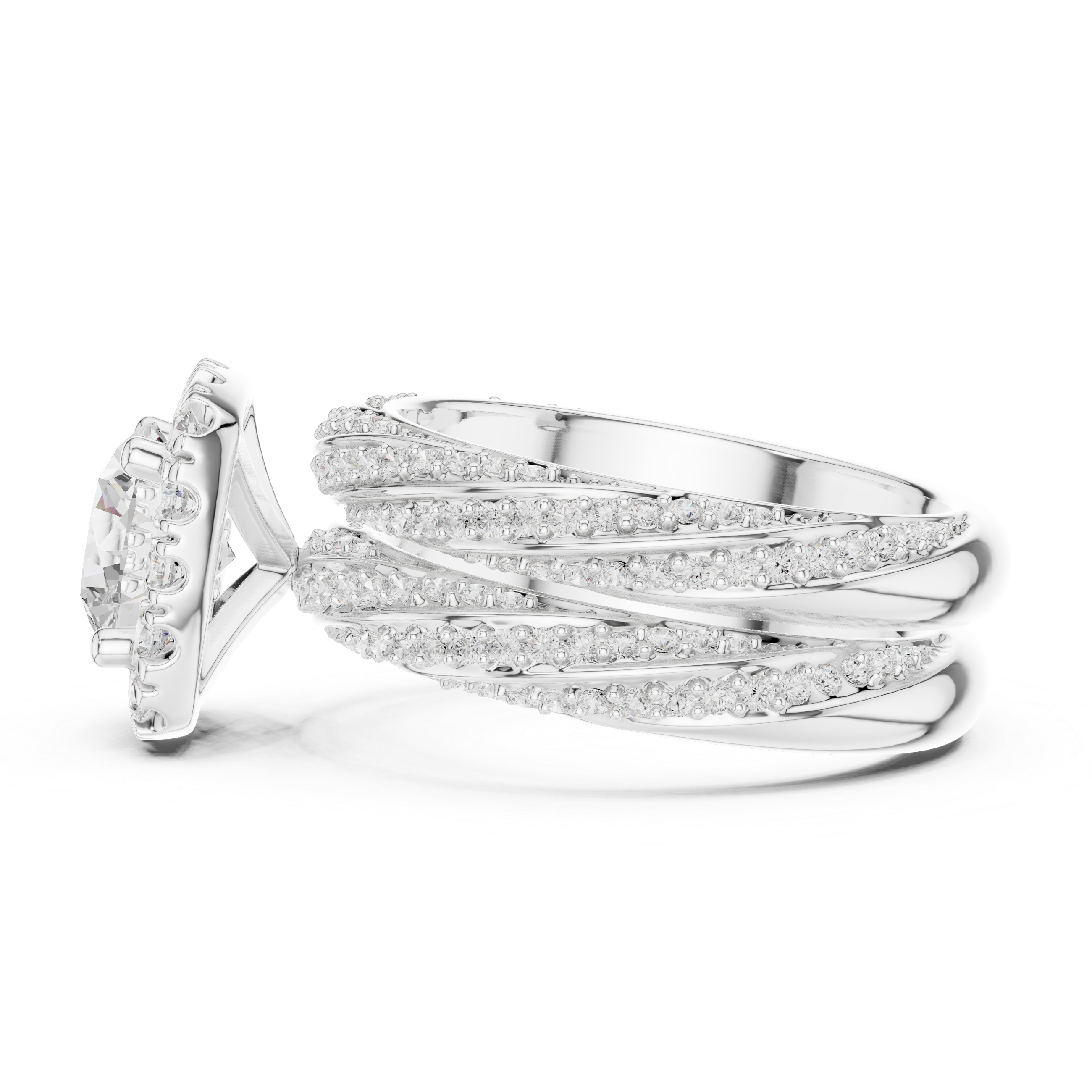 Princess Halo Lab-Grown Diamond Bridal Ring Set | 14K & 18K Gold