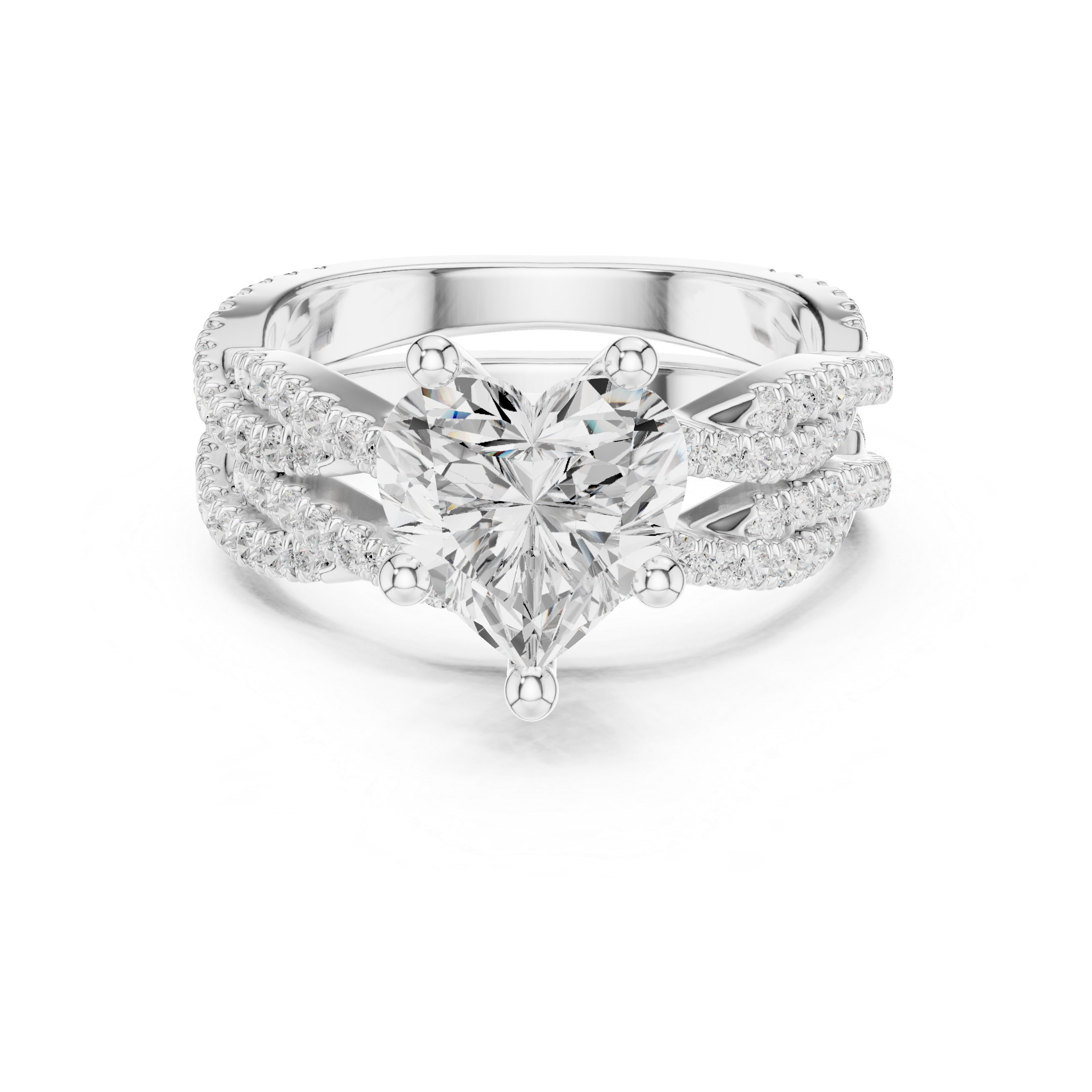 Round Brilliant-Cut Lab-Grown Diamond Bridal Ring Set | 14K & 18K Gold