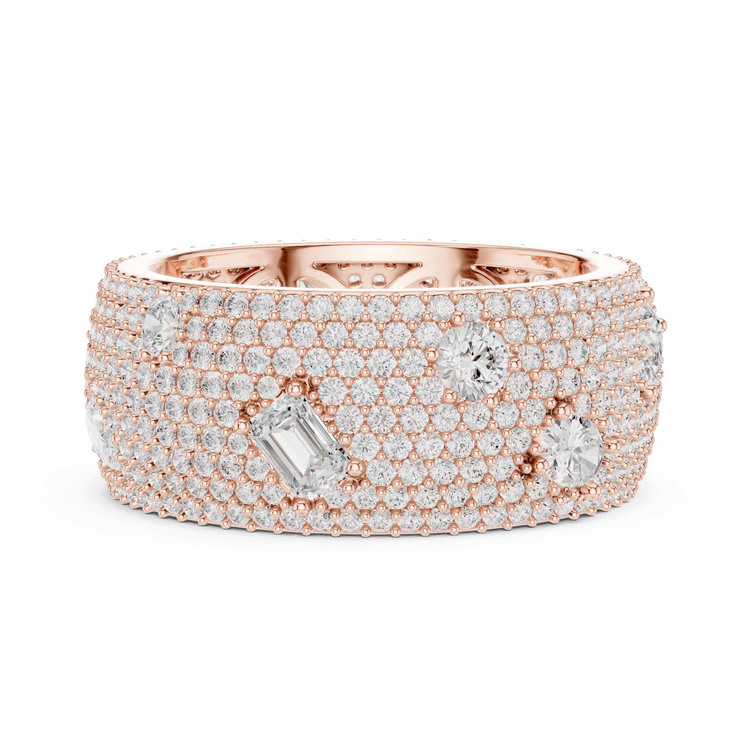Luxury Rose Gold Lab-Grown Diamond Statement Ring – Kiashaa Jewellery