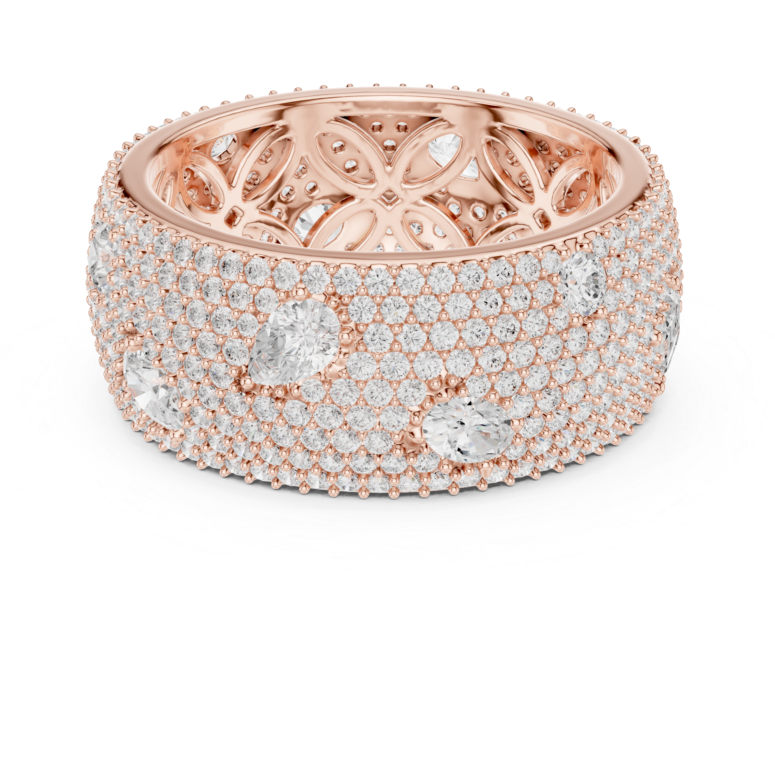 Luxury Rose Gold Lab-Grown Diamond Statement Ring – Kiashaa Jewellery