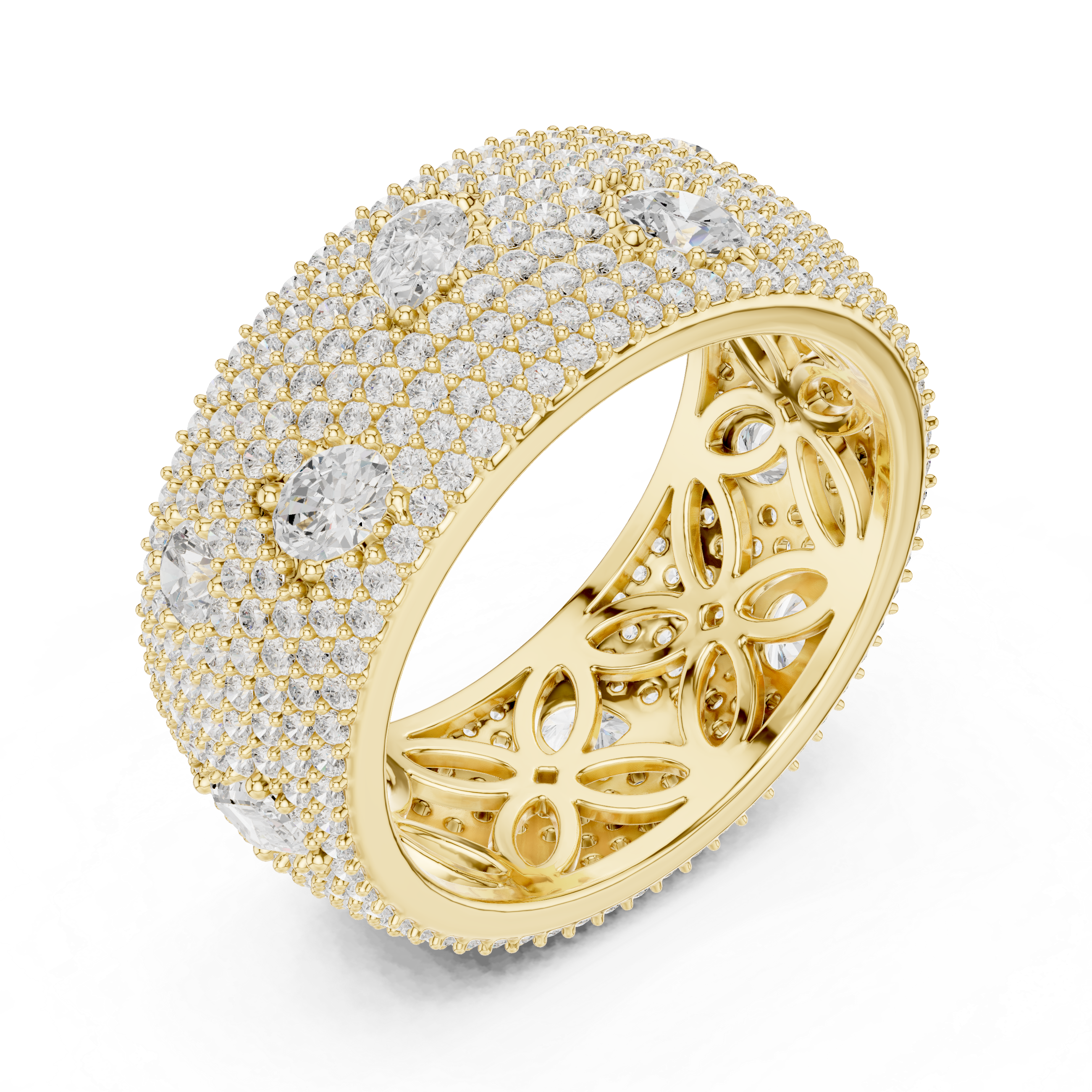 Luxury Rose Gold Lab-Grown Diamond Statement Ring – Kiashaa Jewellery