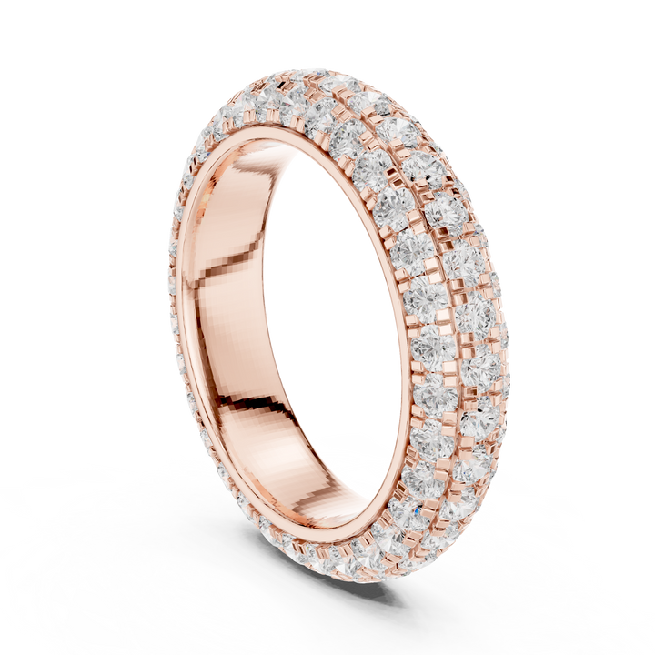 Double Row Lab-Grown Diamond Eternity Band – Kiashaa Jewellery