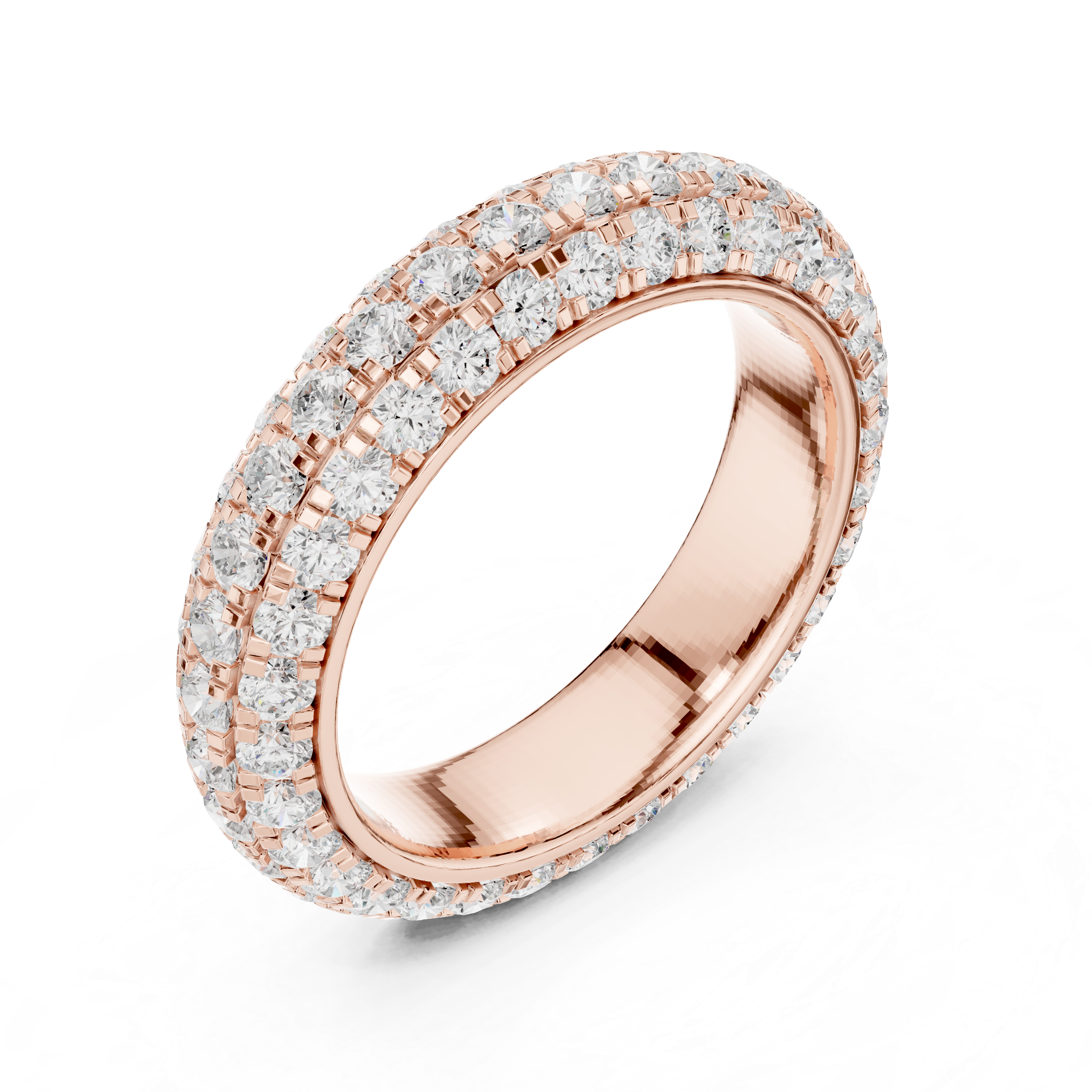 Double Row Lab-Grown Diamond Eternity Band – Kiashaa Jewellery