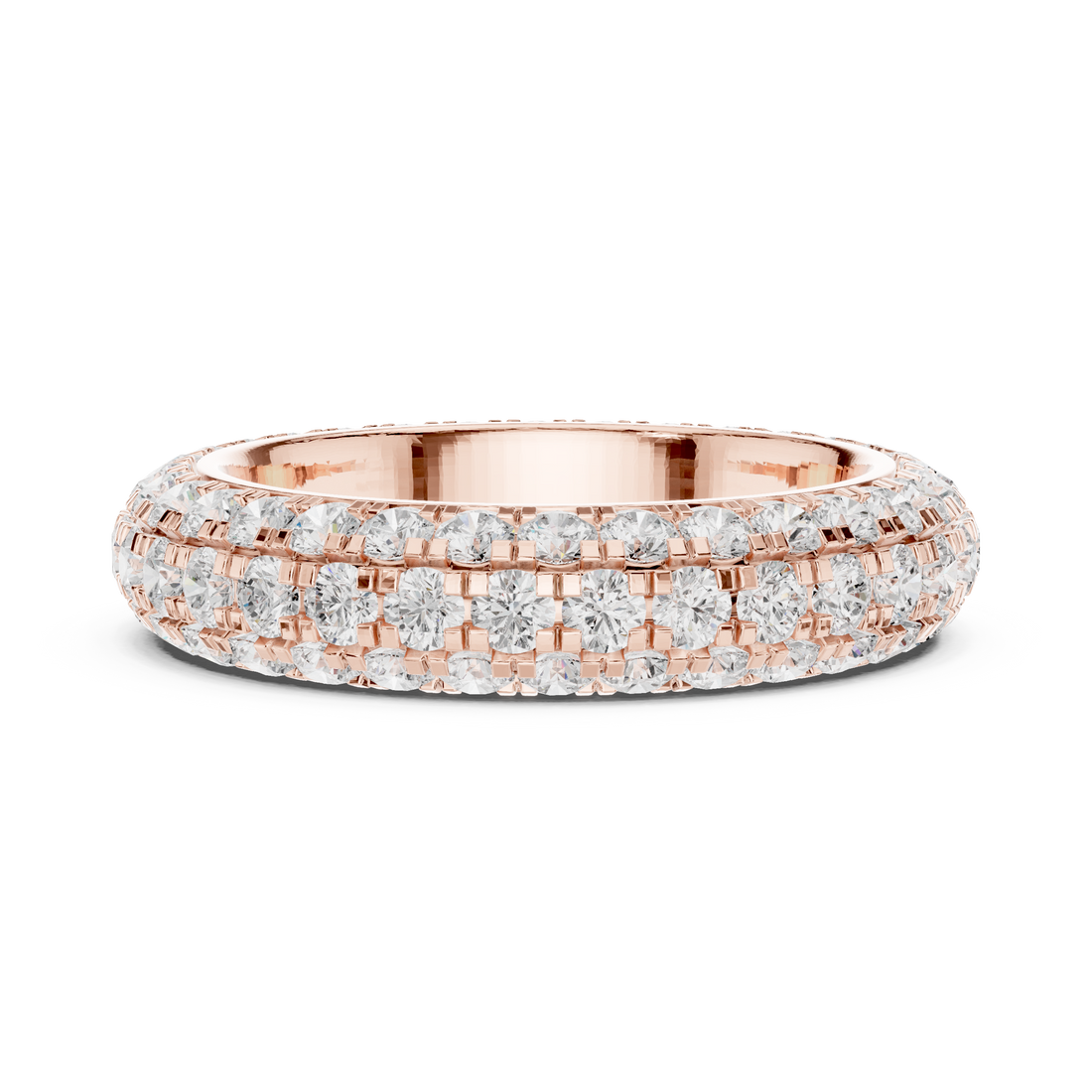 Double Row Lab-Grown Diamond Eternity Band – Kiashaa Jewellery