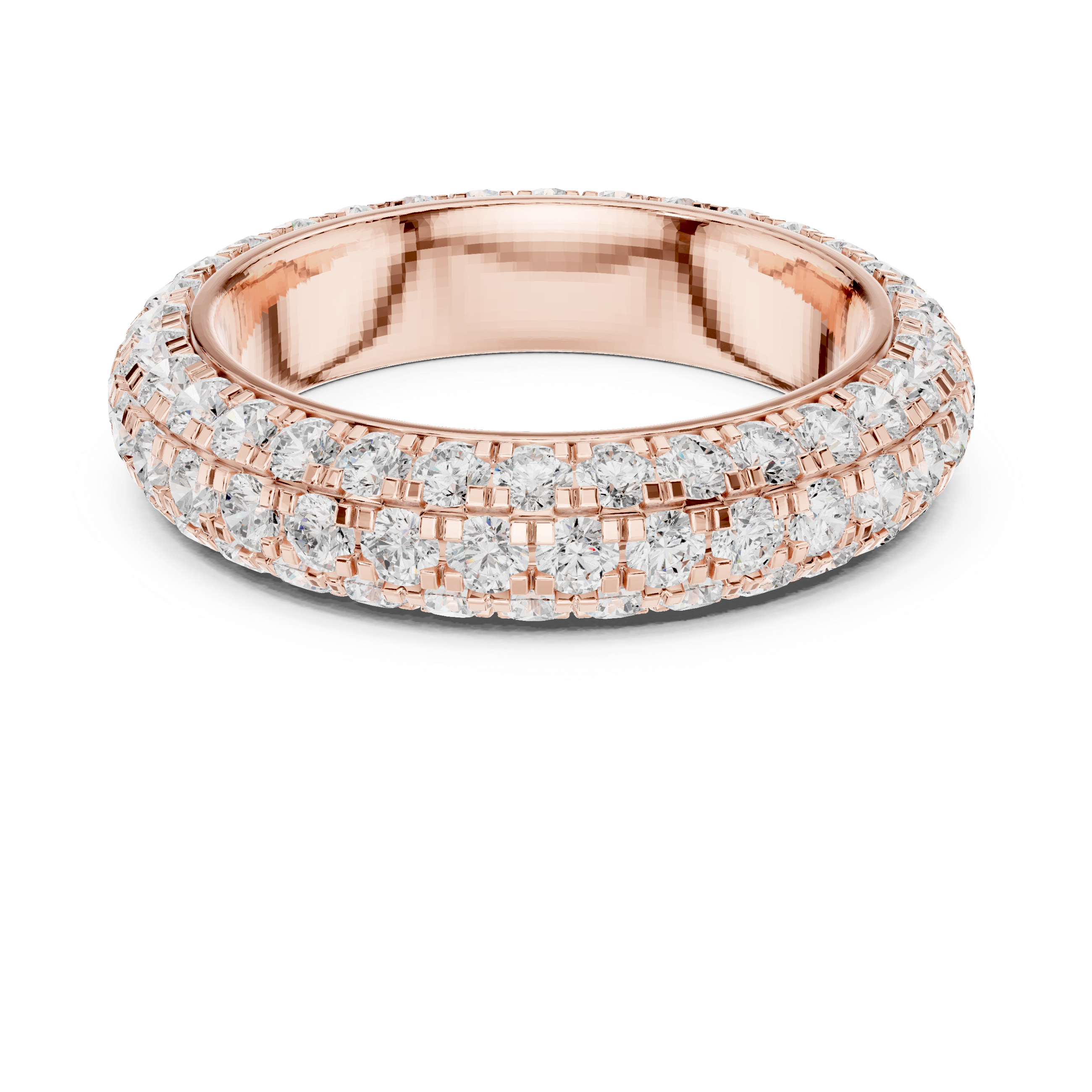 Double Row Lab-Grown Diamond Eternity Band – Kiashaa Jewellery