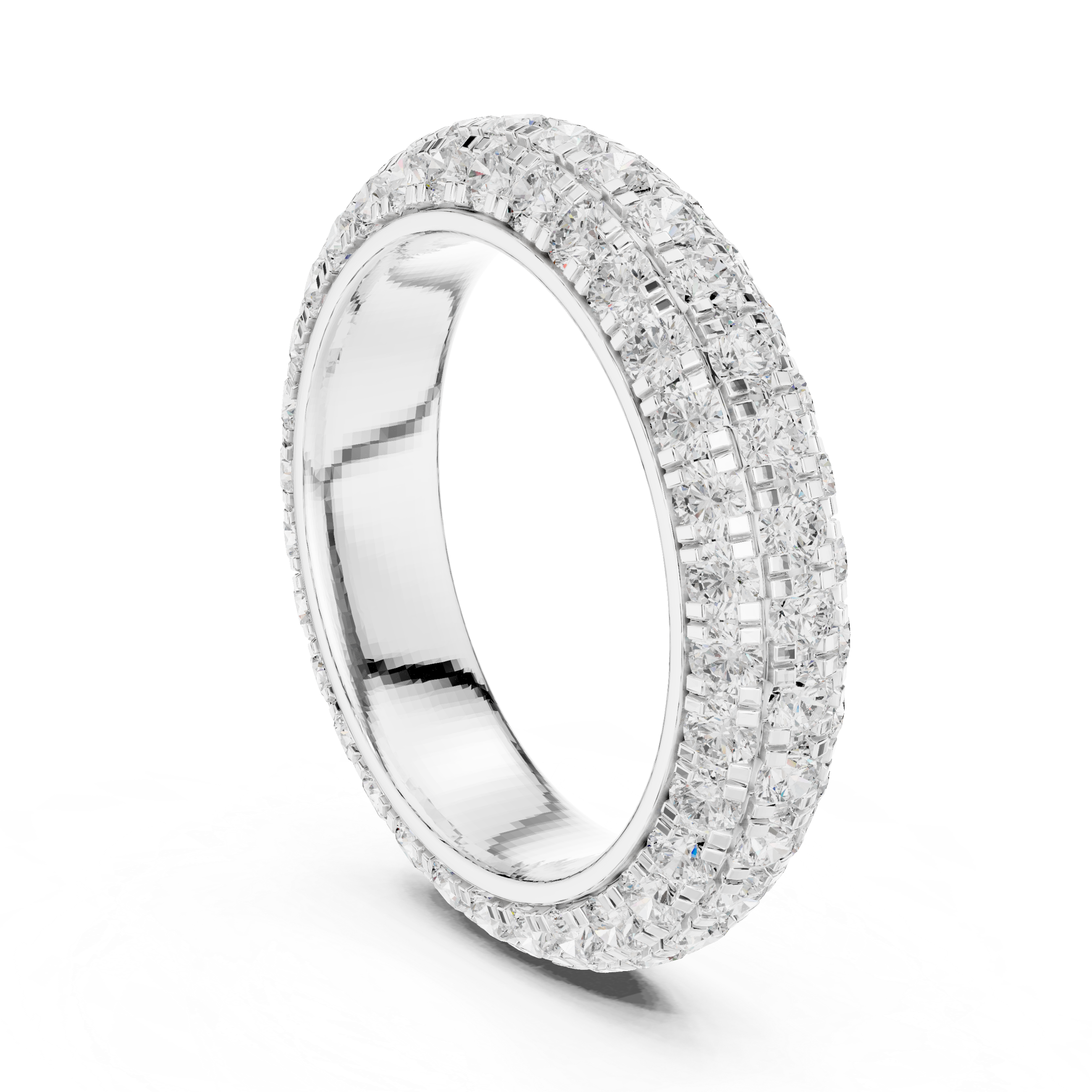 Double Row Lab-Grown Diamond Eternity Band – Kiashaa Jewellery