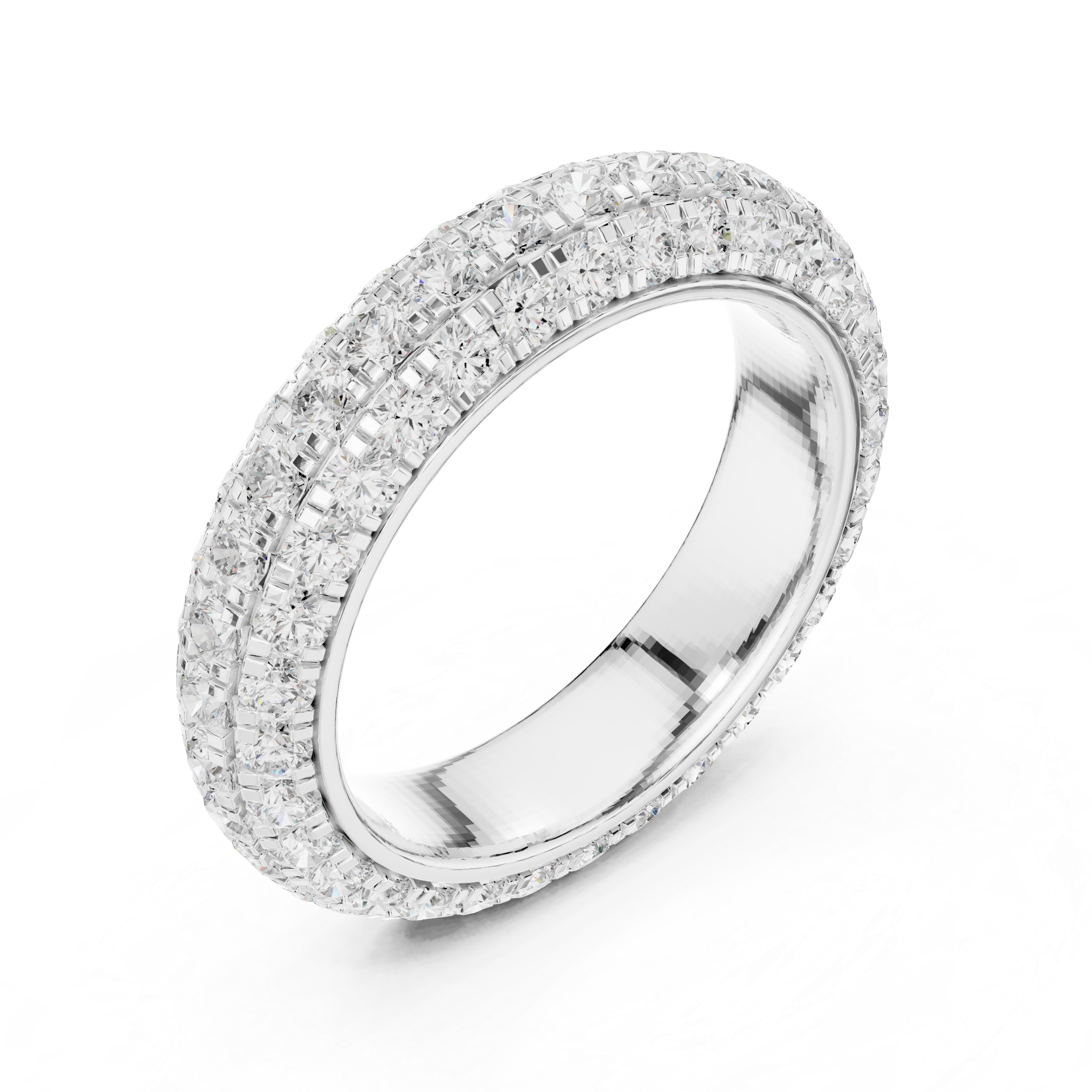 Double Row Lab-Grown Diamond Eternity Band – Kiashaa Jewellery