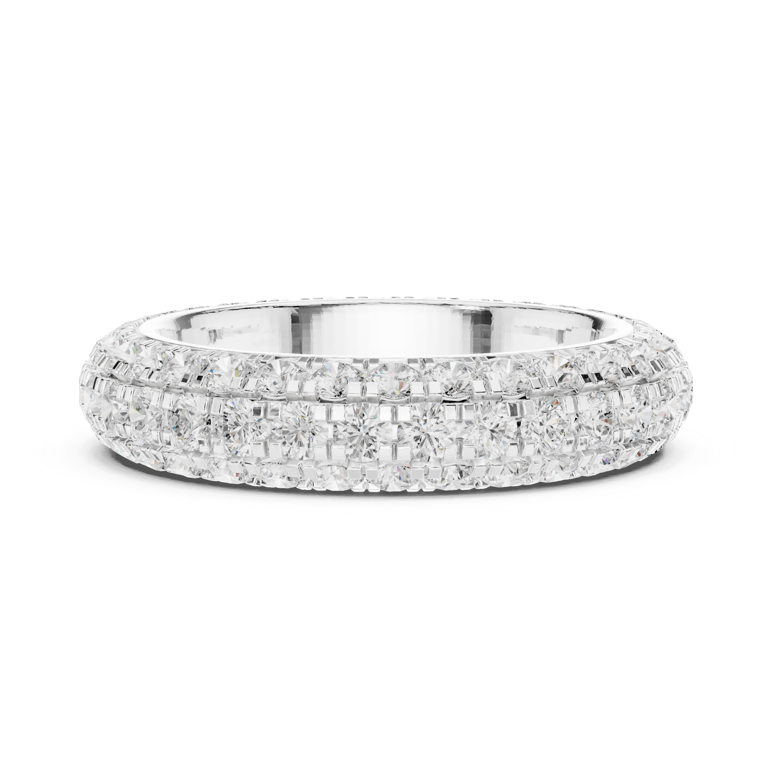 Double Row Lab-Grown Diamond Eternity Band – Kiashaa Jewellery