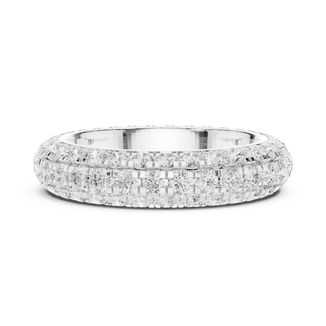 Double Row Lab-Grown Diamond Eternity Band – Kiashaa Jewellery