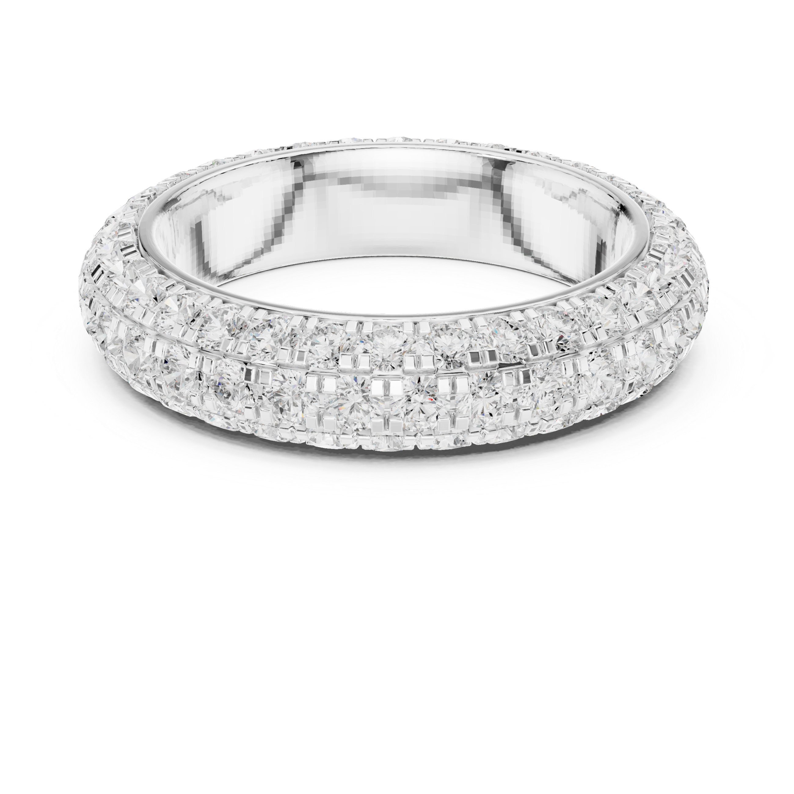 Double Row Lab-Grown Diamond Eternity Band – Kiashaa Jewellery