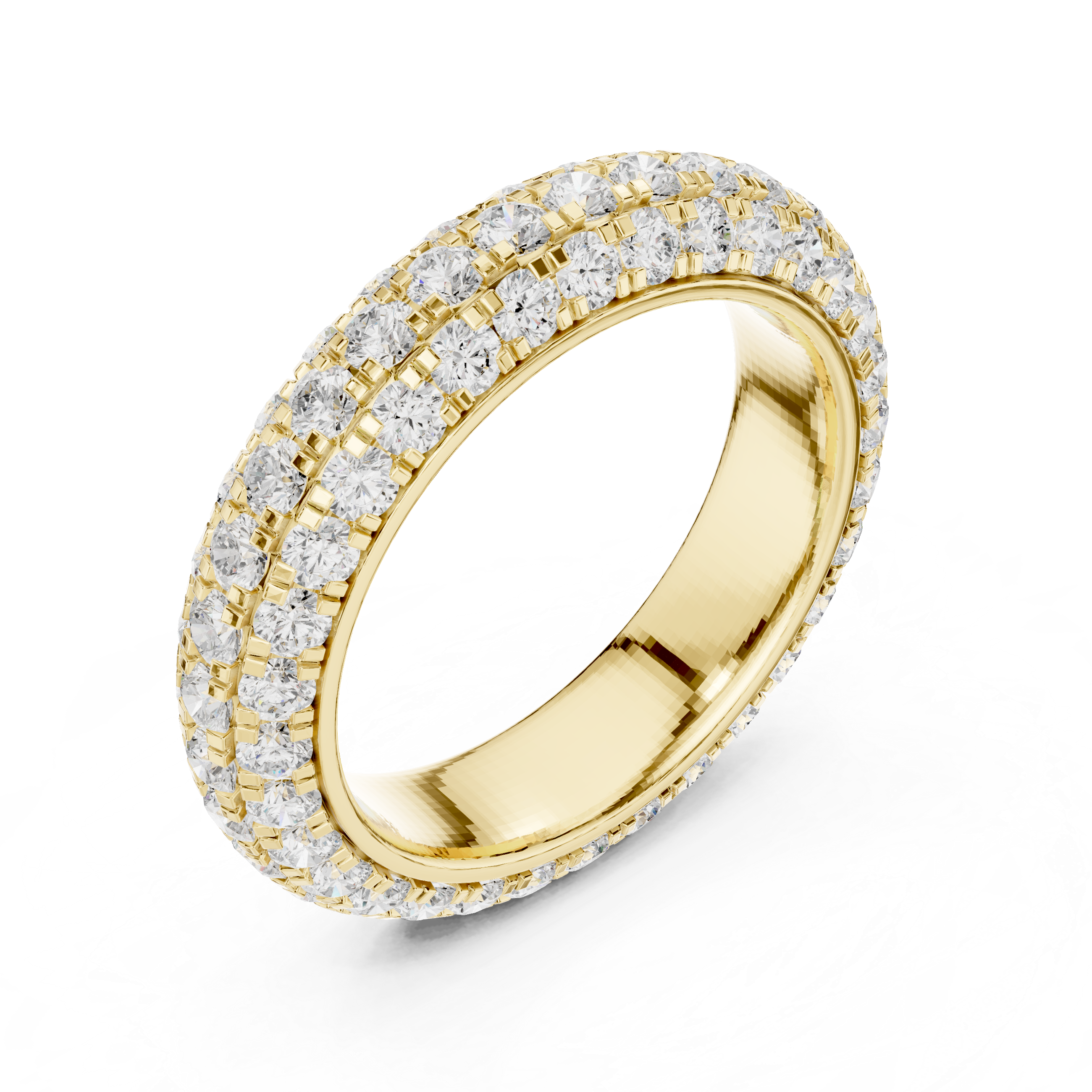 Double Row Lab-Grown Diamond Eternity Band – Kiashaa Jewellery