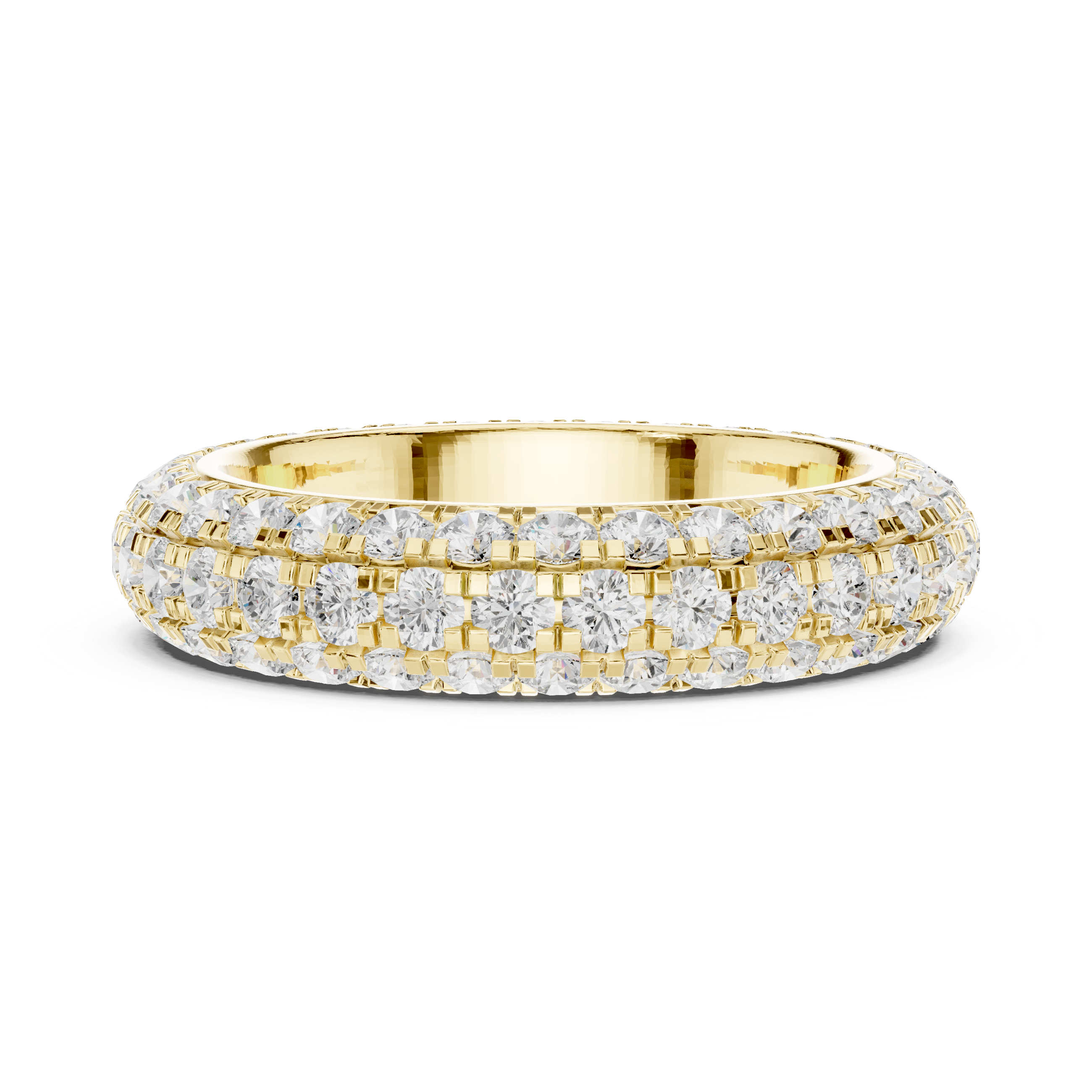 Double Row Lab-Grown Diamond Eternity Band – Kiashaa Jewellery