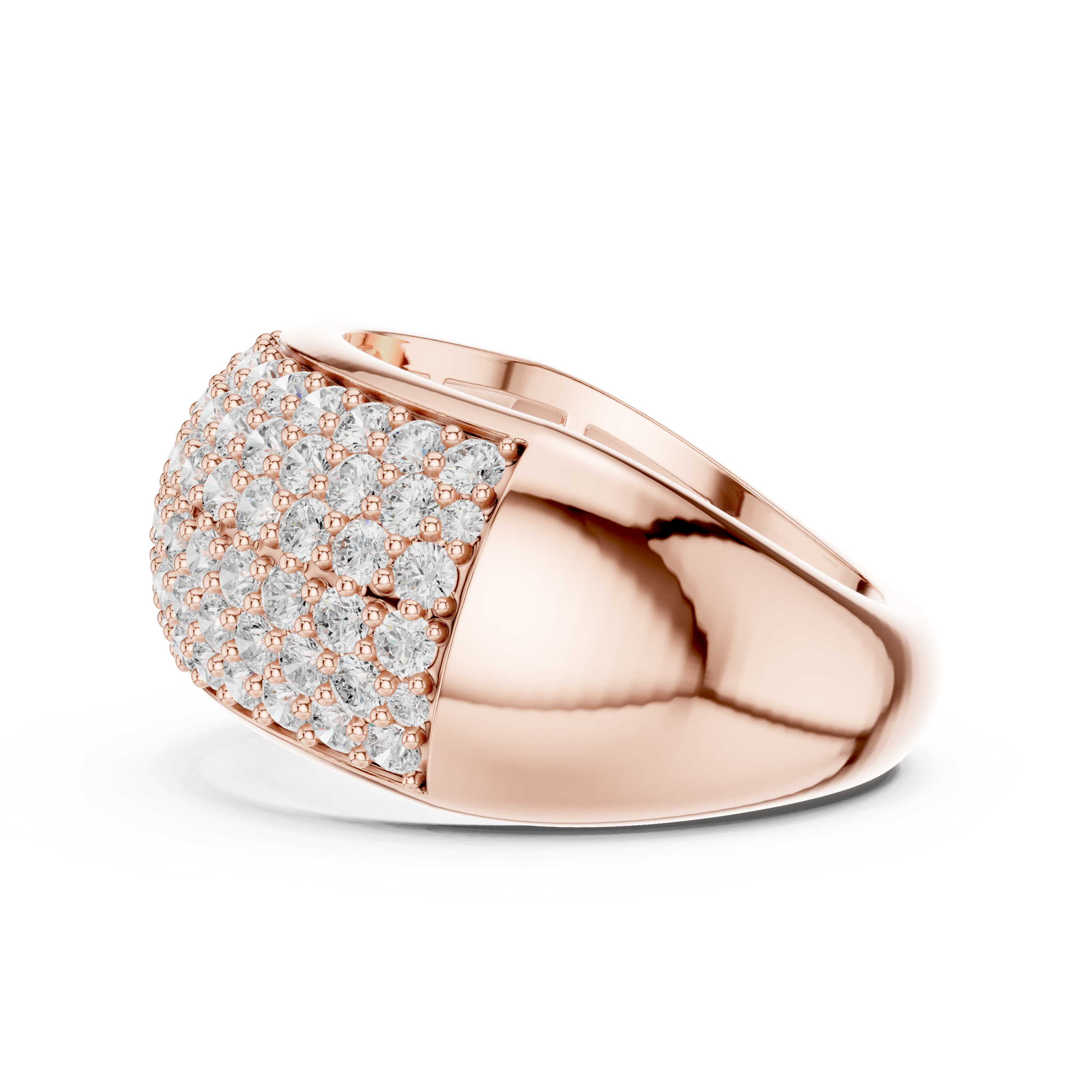 Wide Pave-Set Lab-Grown Diamond Statement Ring – Kiashaa Jewellery