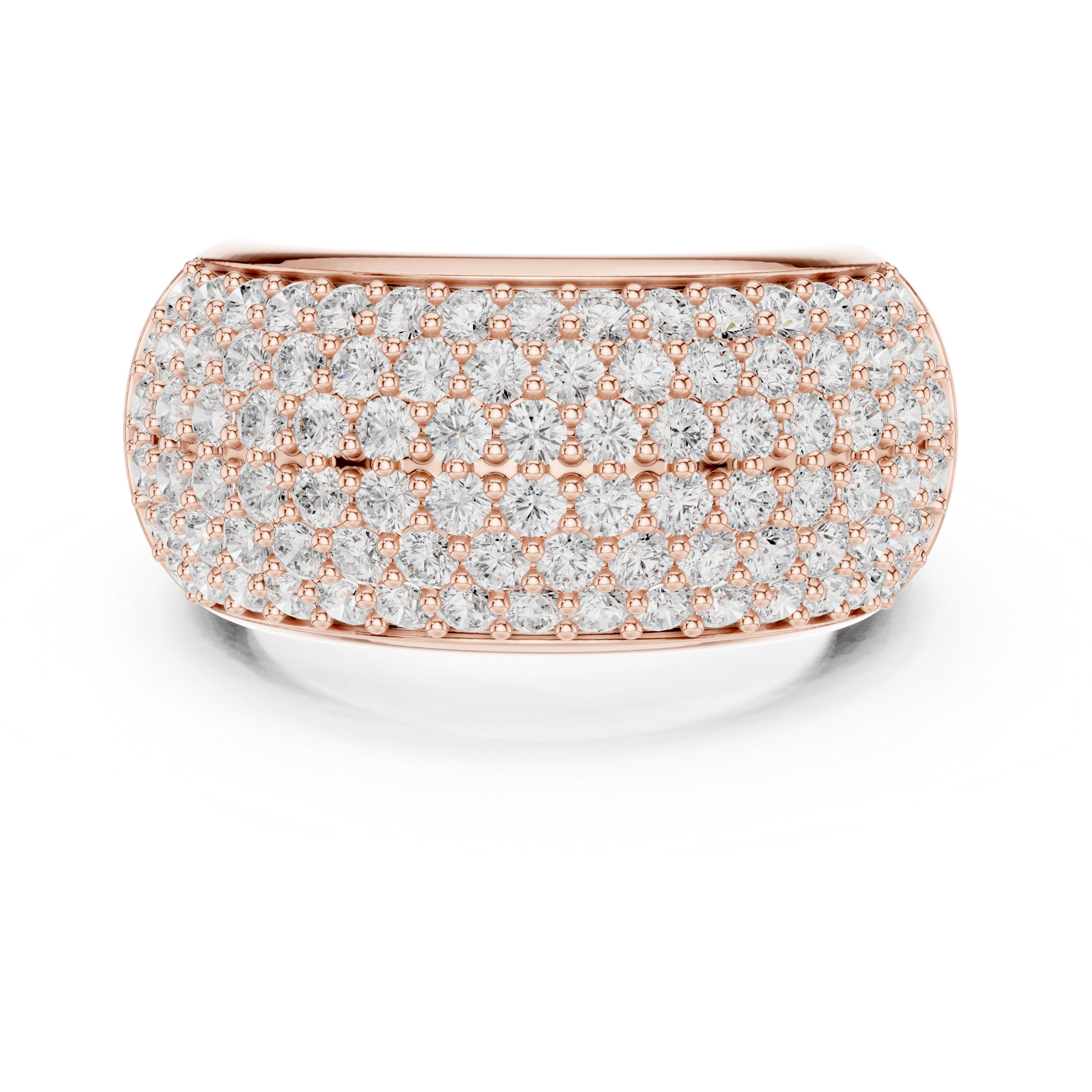 Wide Pave-Set Lab-Grown Diamond Statement Ring – Kiashaa Jewellery