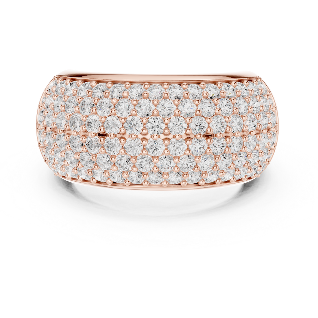 Wide Pave-Set Lab-Grown Diamond Statement Ring – Kiashaa Jewellery
