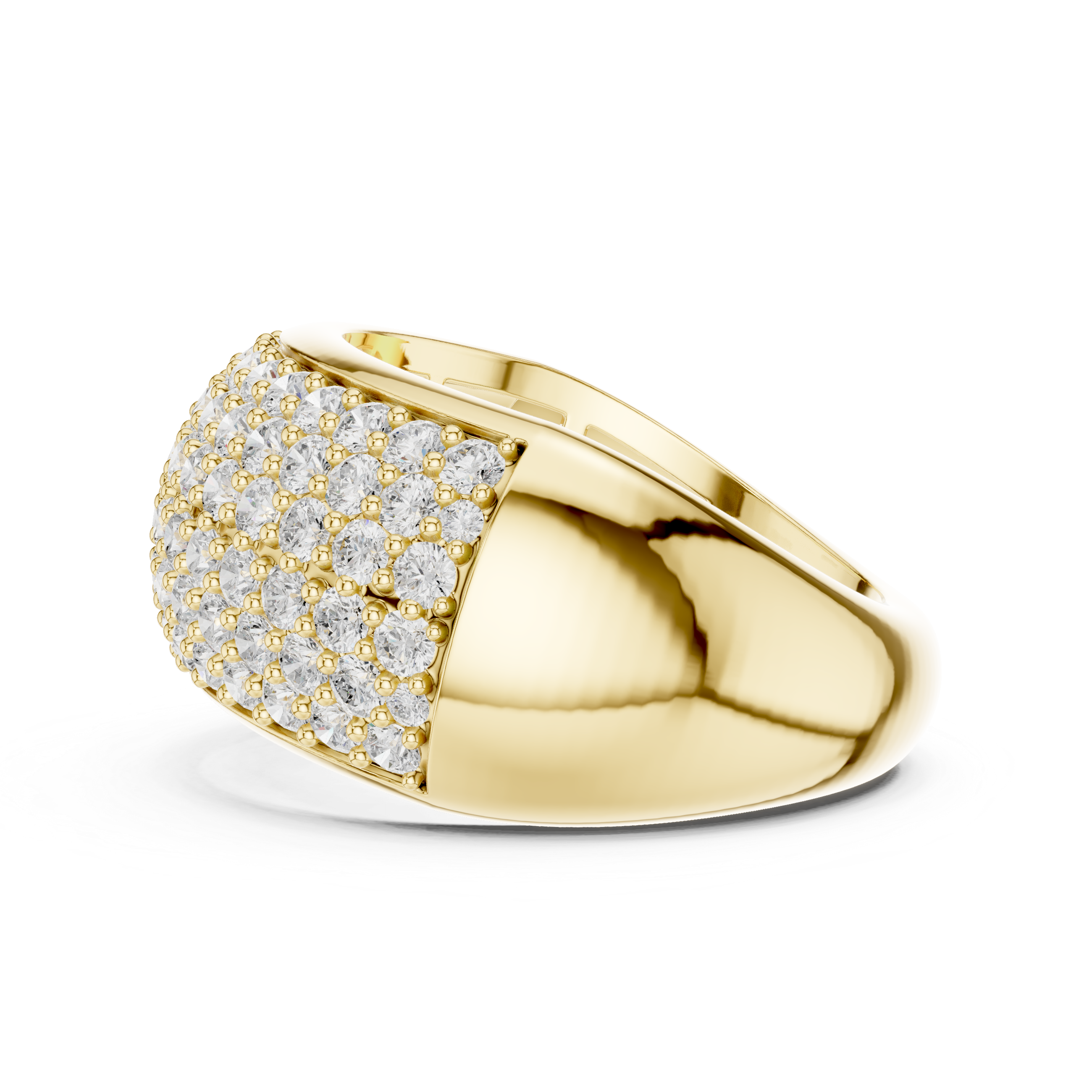 Wide Pave-Set Lab-Grown Diamond Statement Ring – Kiashaa Jewellery