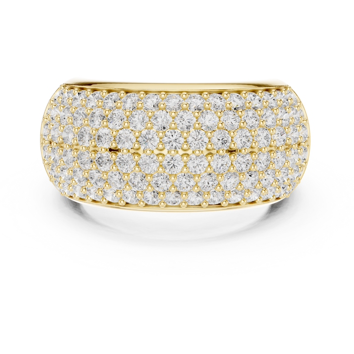 Wide Pave-Set Lab-Grown Diamond Statement Ring – Kiashaa Jewellery