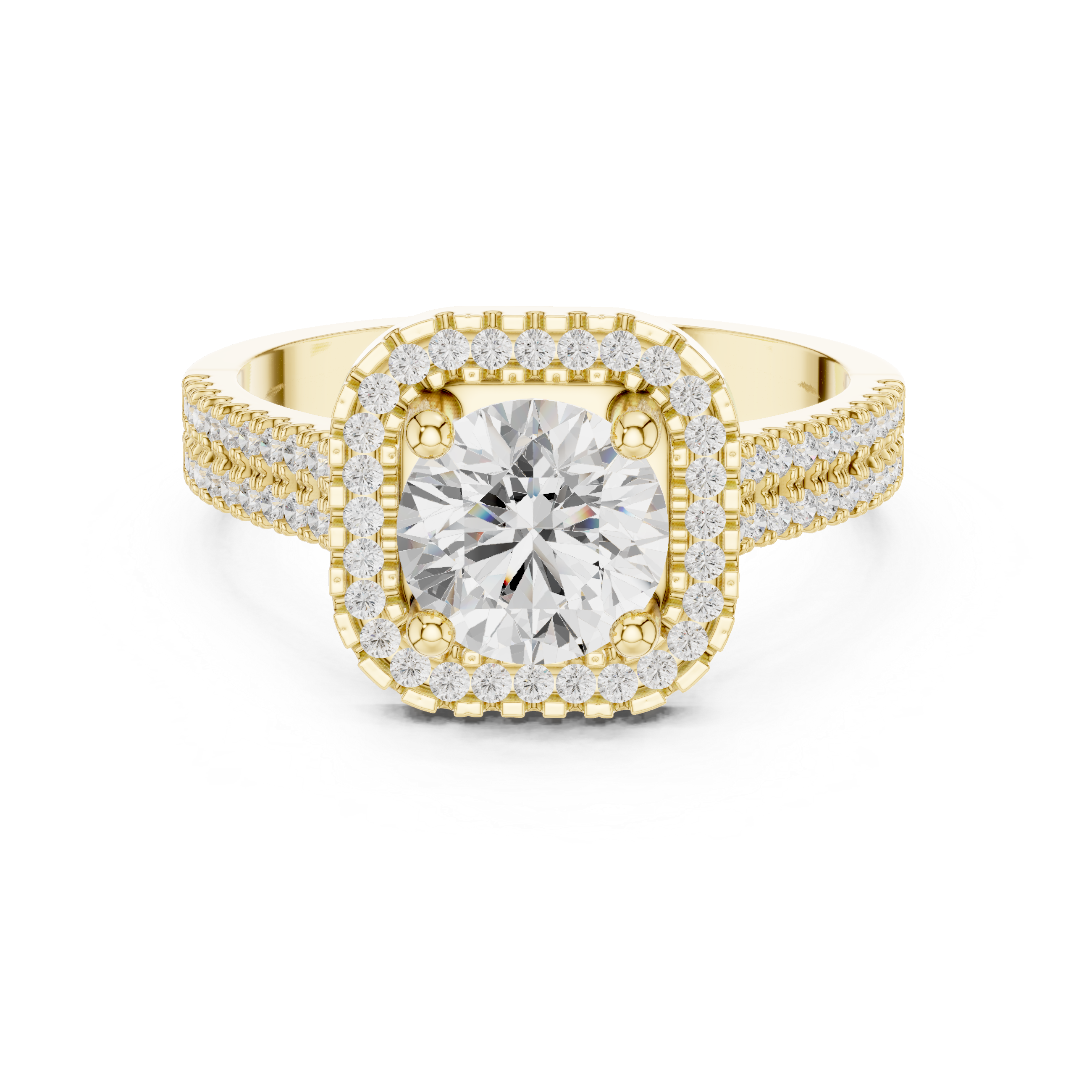 Halo Solitaire Lab-Grown Diamond Engagement Ring – Kiashaa Jewellery