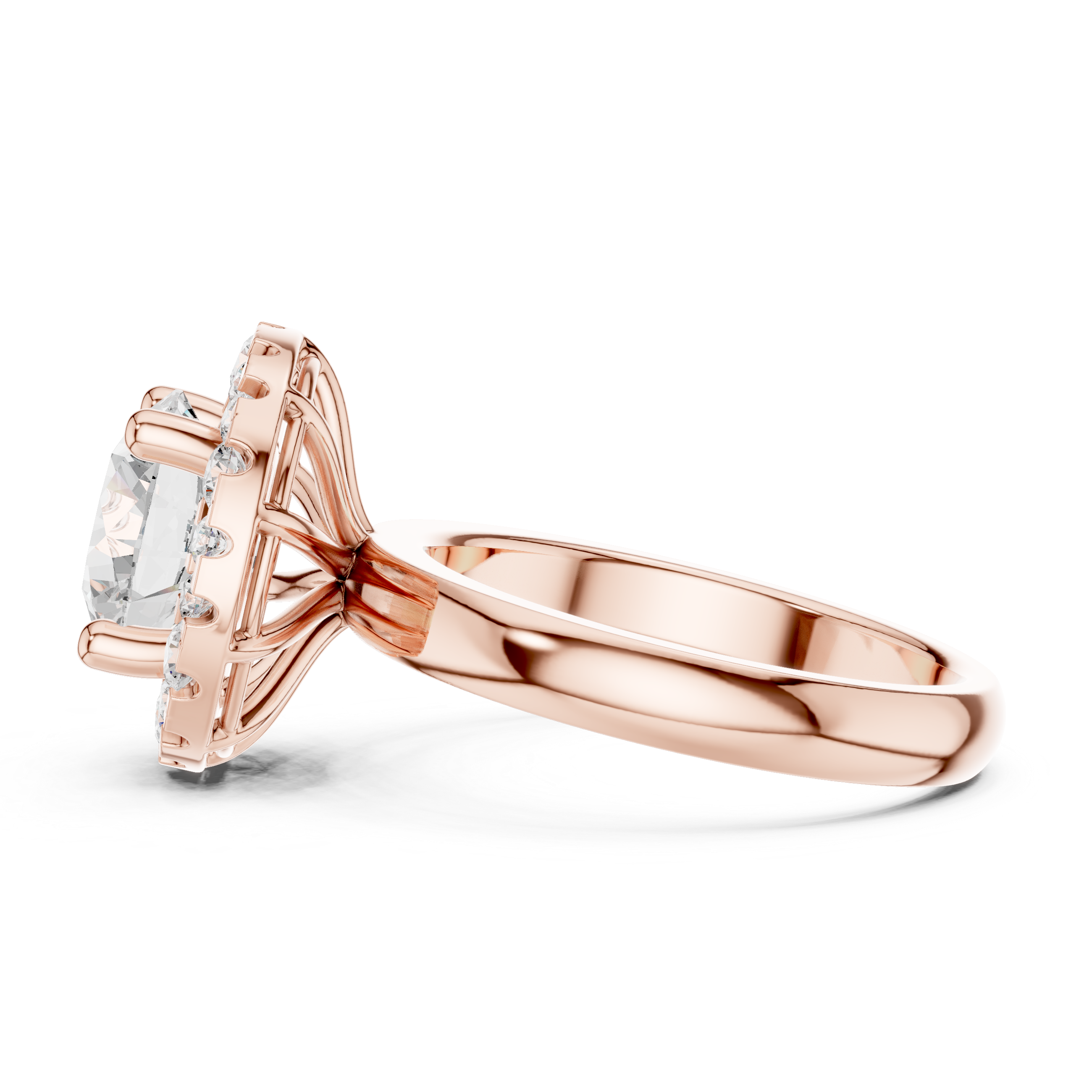 Classic Round Halo Lab-Grown Diamond Ring – Kiashaa Jewellery