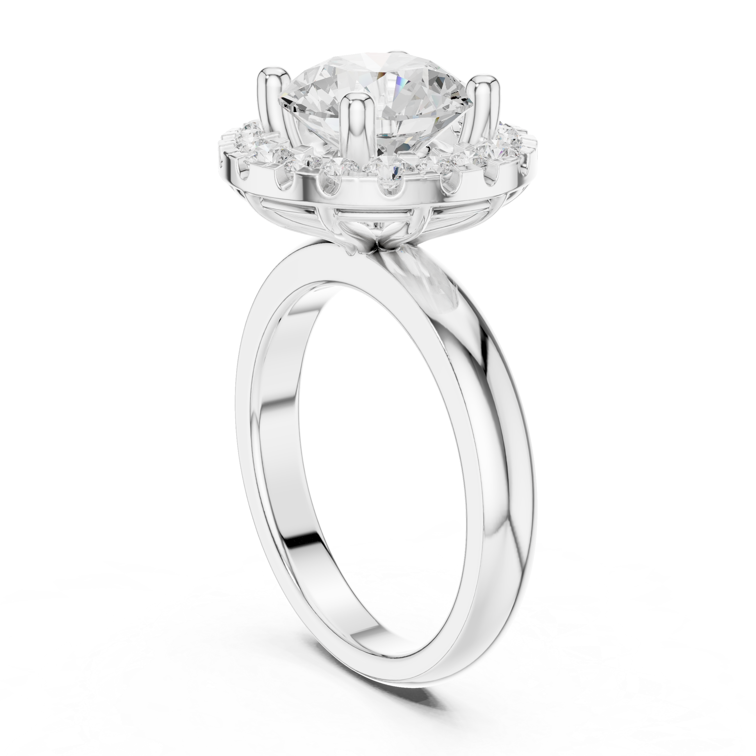 Classic Round Halo Lab-Grown Diamond Ring – Kiashaa Jewellery