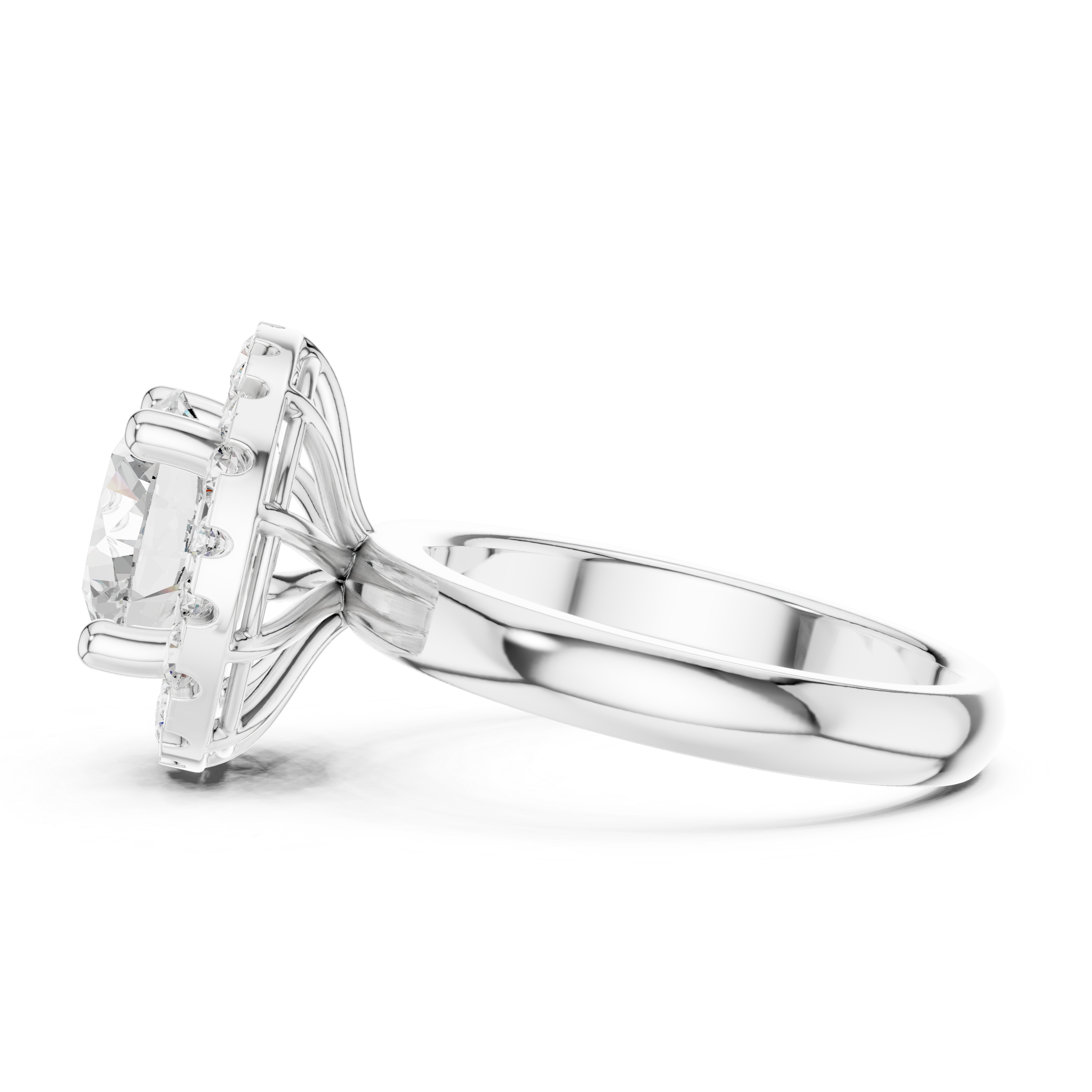 Classic Round Halo Lab-Grown Diamond Ring – Kiashaa Jewellery