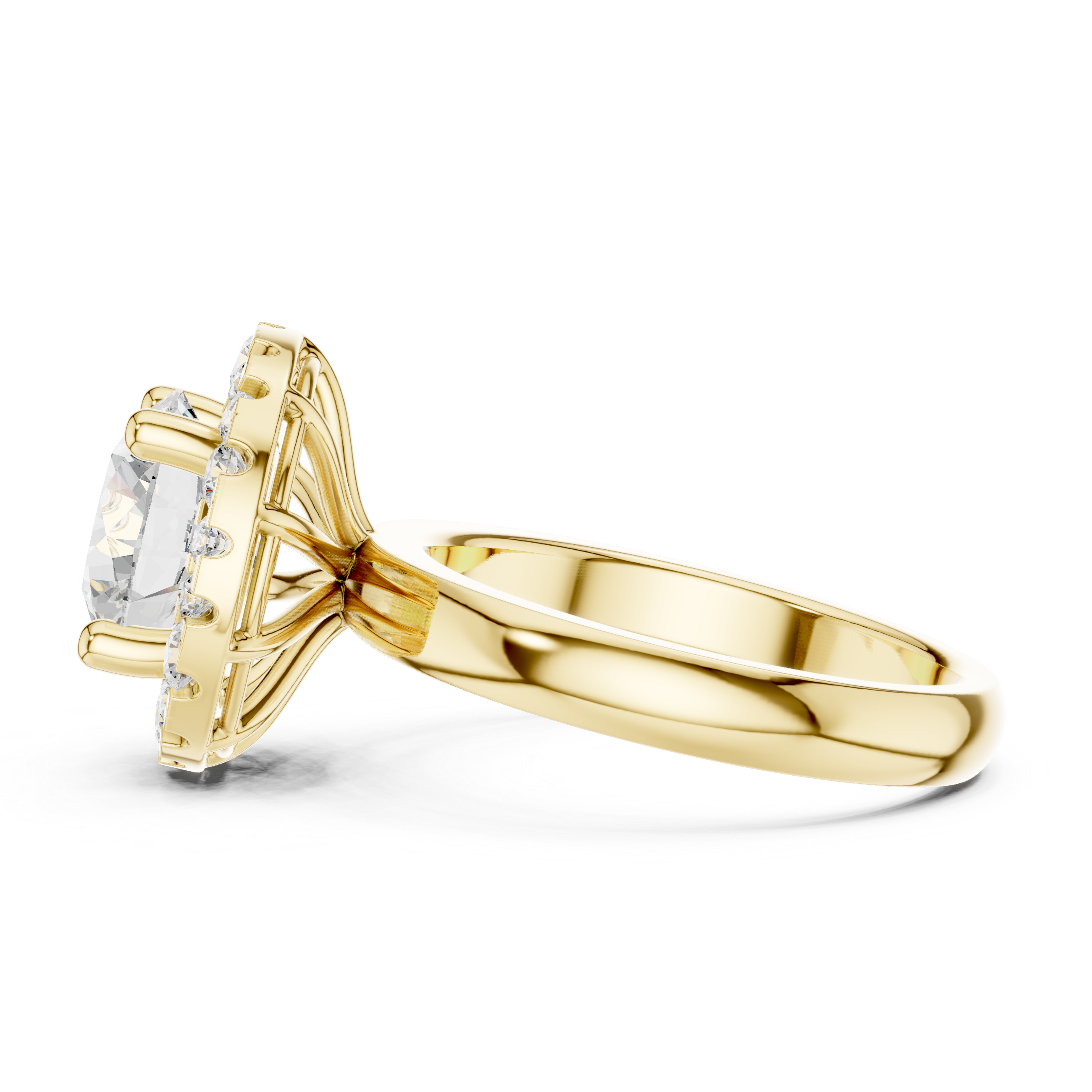 Classic Round Halo Lab-Grown Diamond Ring – Kiashaa Jewellery