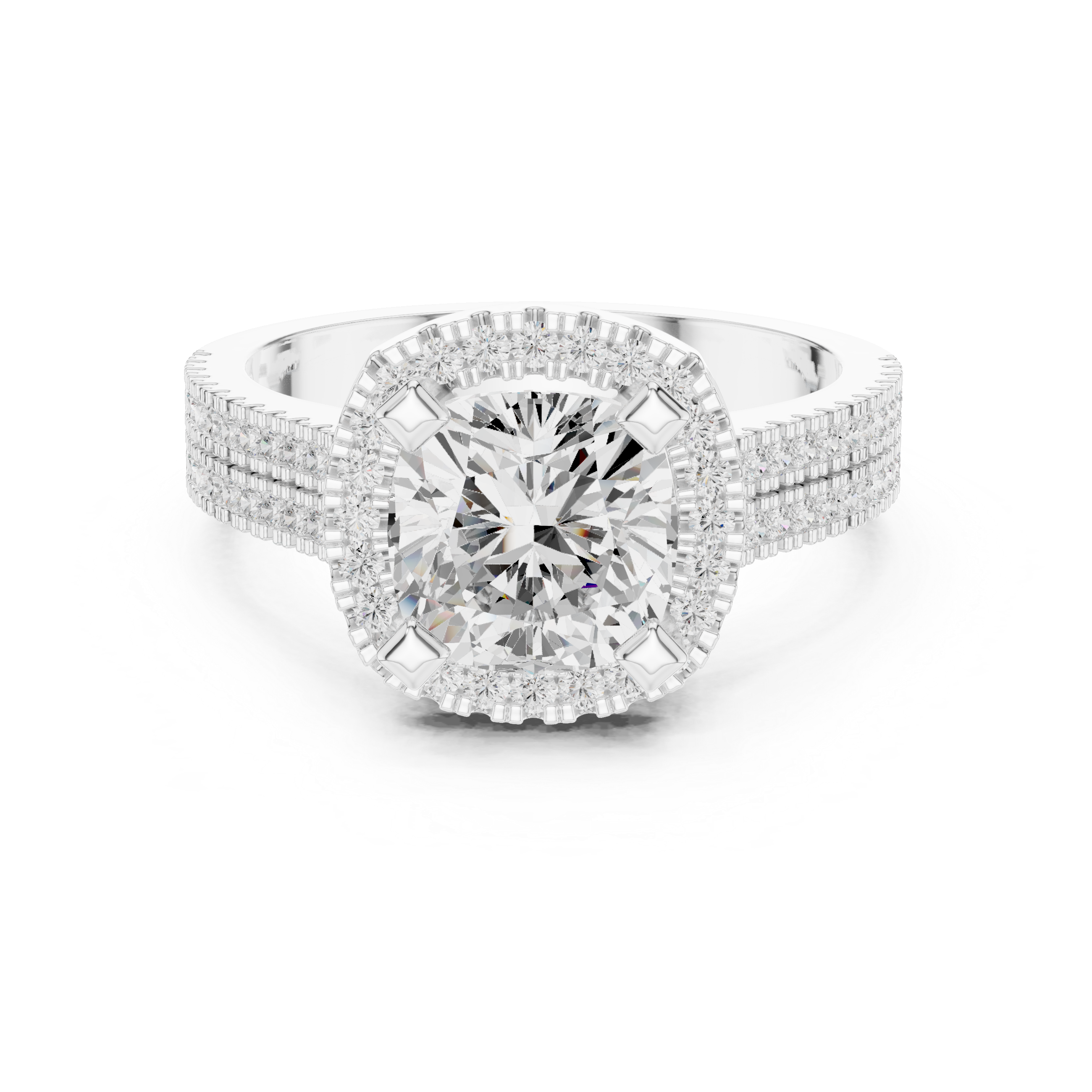 Round Cut Lab-Grown Diamond Halo Ring in Rose Gold – Kiashaa Jewellery