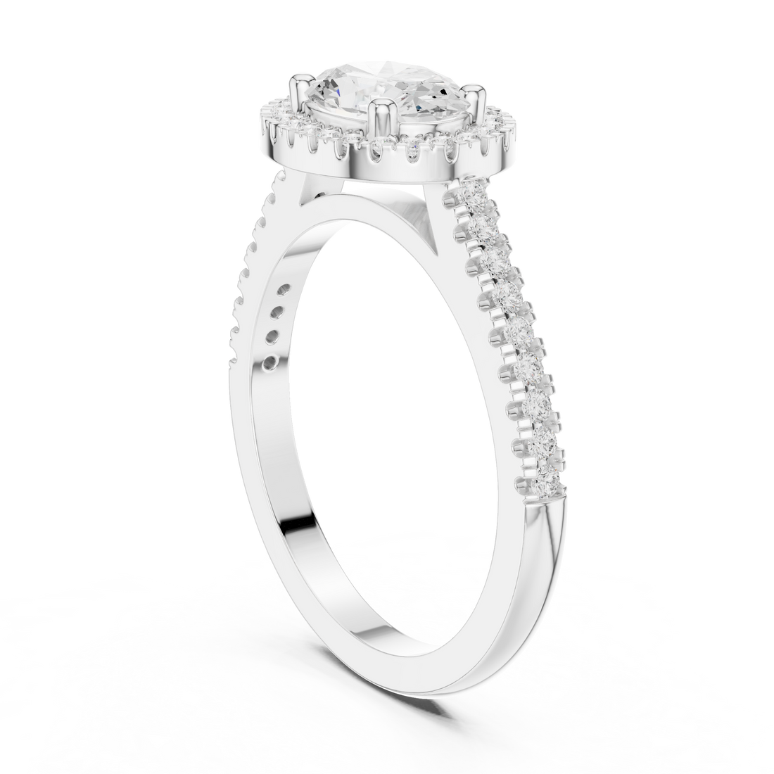 Oval Halo Lab-Grown Diamond Engagement Ring in Rose Gold – Kiashaa Jewellery