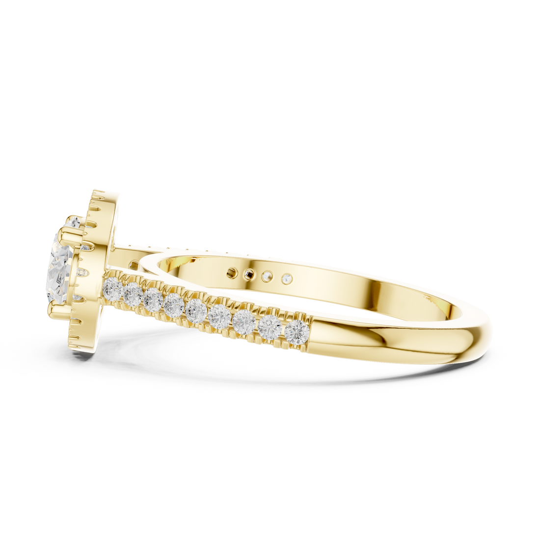 Oval Halo Lab-Grown Diamond Engagement Ring in Rose Gold – Kiashaa Jewellery