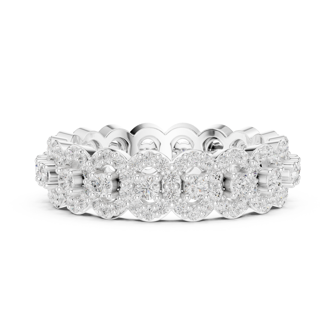 Lab-Grown Diamond Eternity Band Ring in Rose Gold | Kiashaa Jewellery