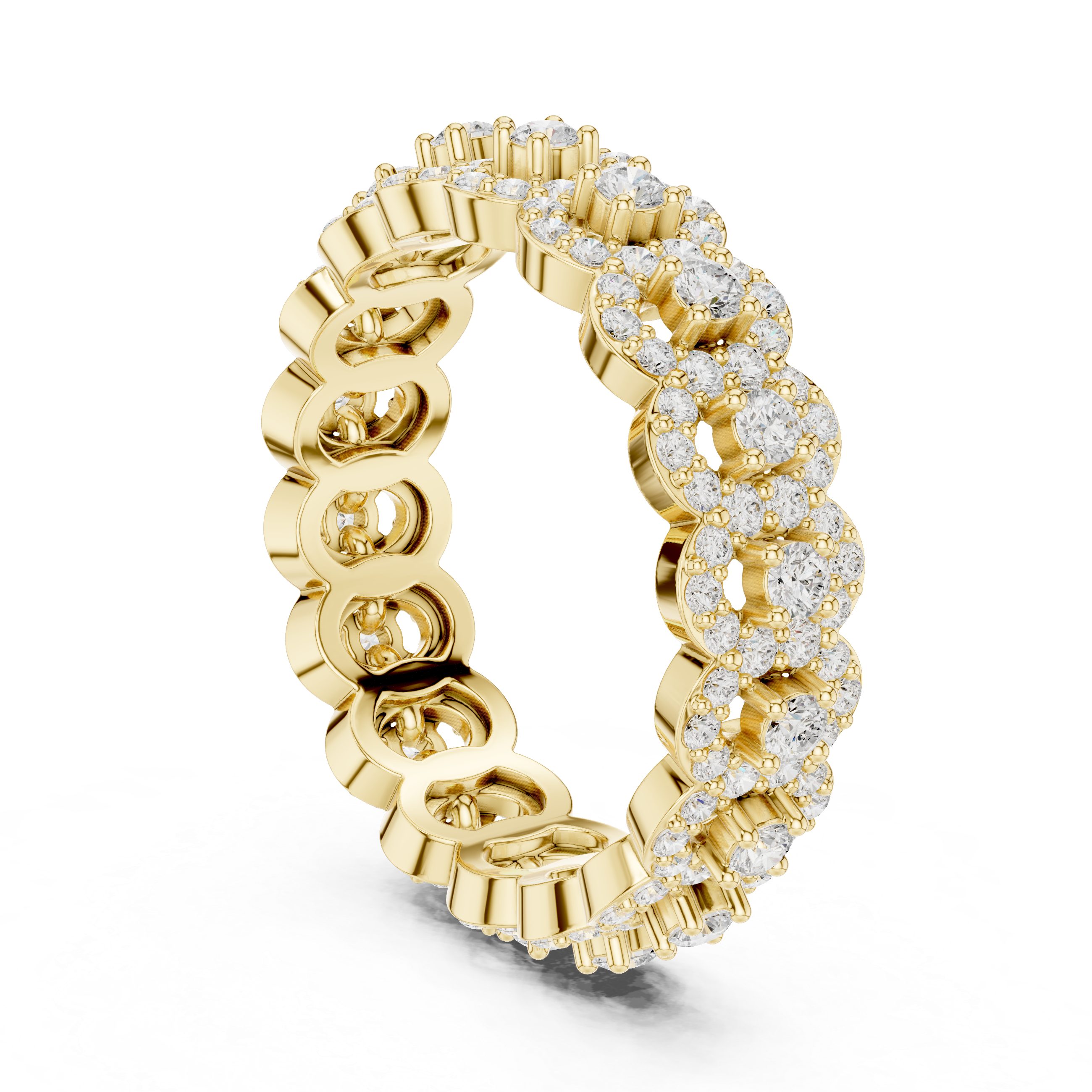 Lab-Grown Diamond Eternity Band Ring in Rose Gold | Kiashaa Jewellery