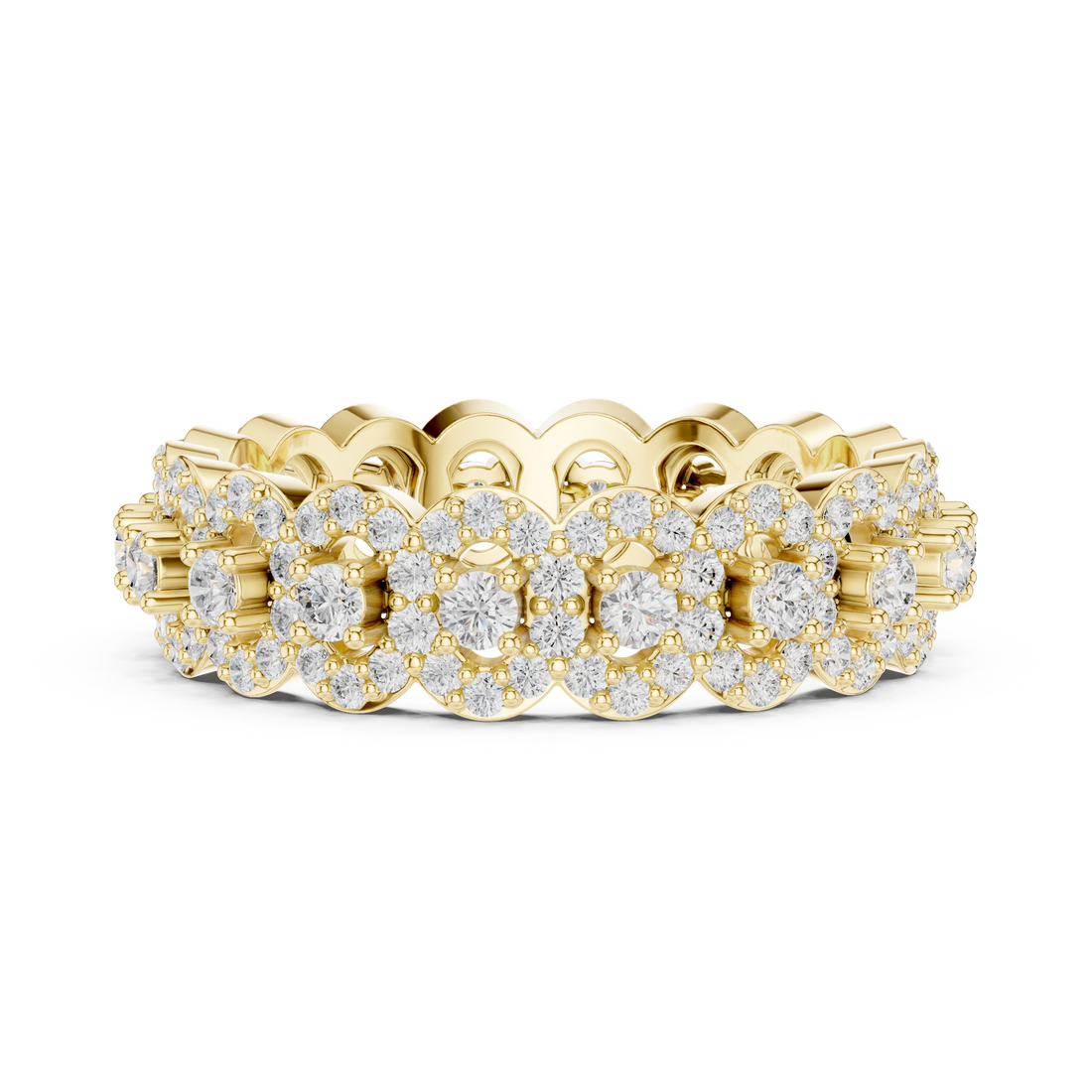 Lab-Grown Diamond Eternity Band Ring in Rose Gold | Kiashaa Jewellery