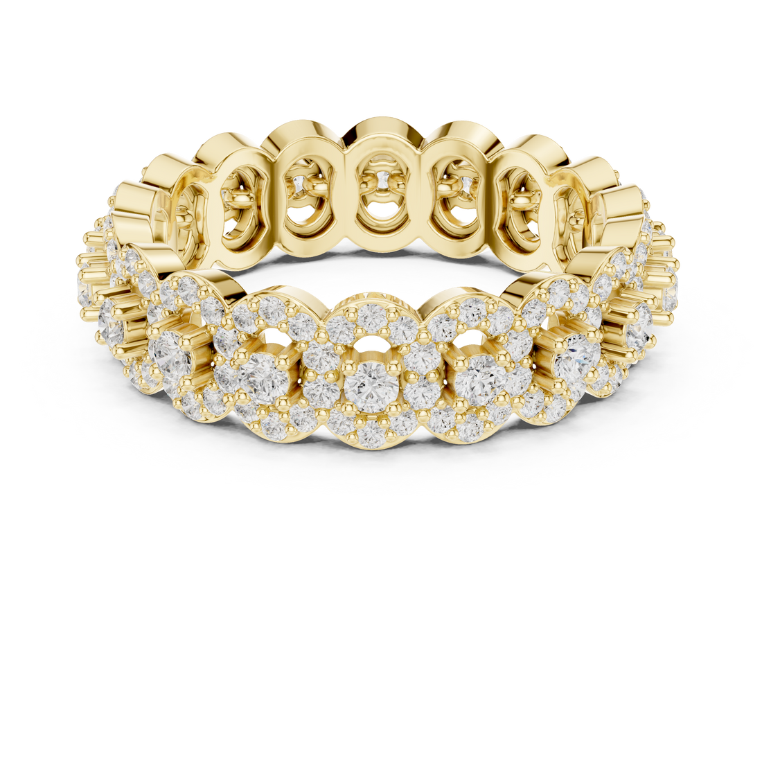 Lab-Grown Diamond Eternity Band Ring in Rose Gold | Kiashaa Jewellery