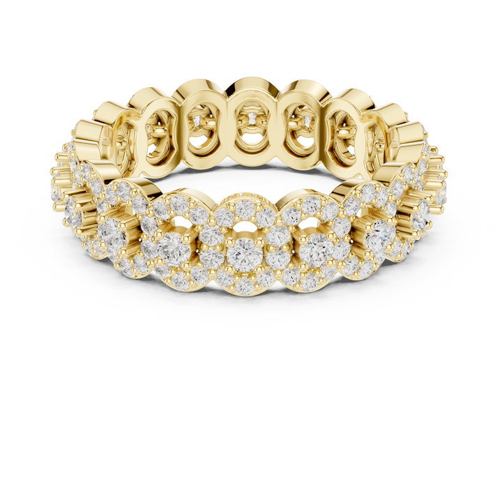 Lab-Grown Diamond Eternity Band Ring in Rose Gold | Kiashaa Jewellery