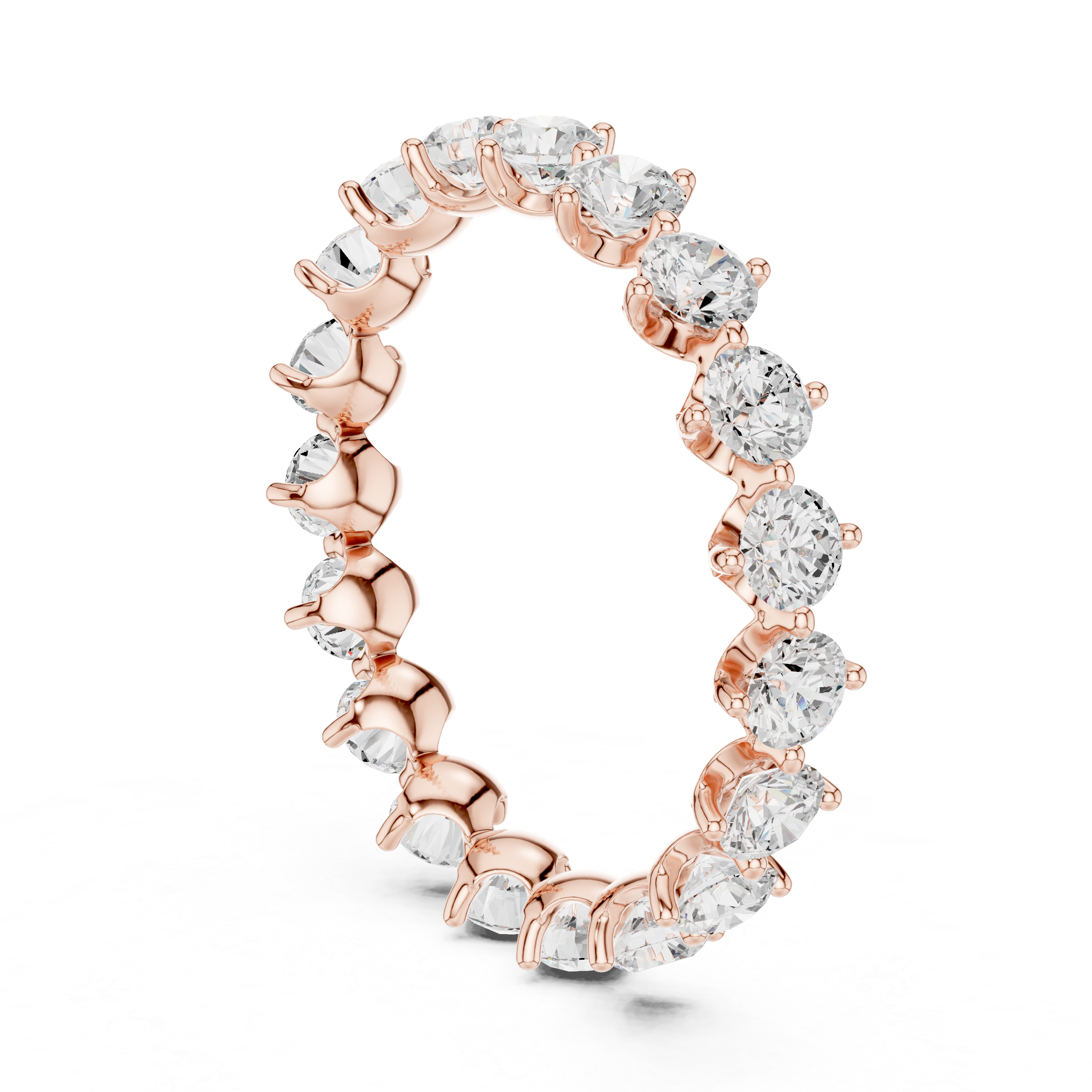 Classic Lab-Grown Diamond Eternity Ring in Rose Gold | Kiashaa Jewellery