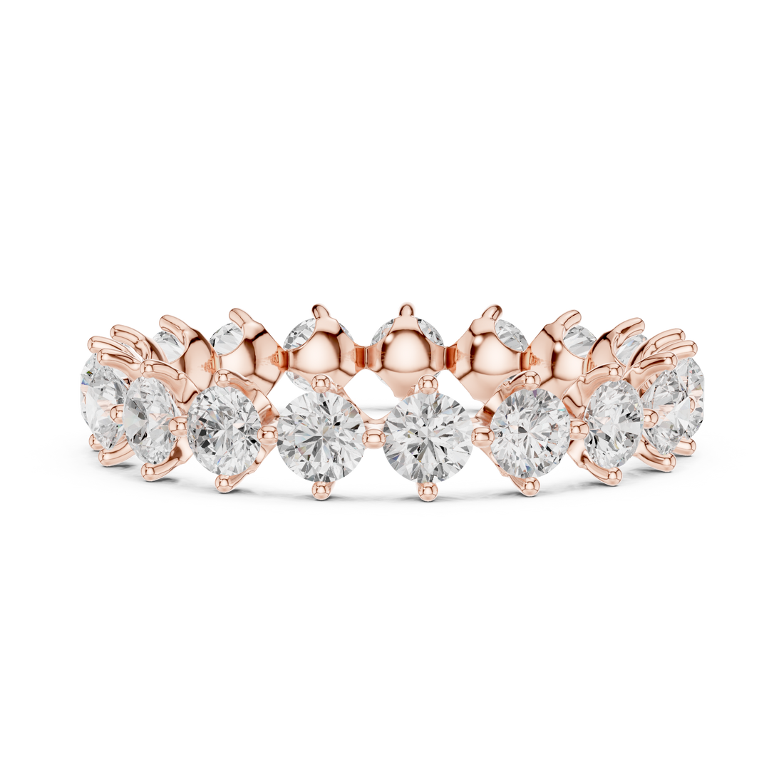 Classic Lab-Grown Diamond Eternity Ring in Rose Gold | Kiashaa Jewellery