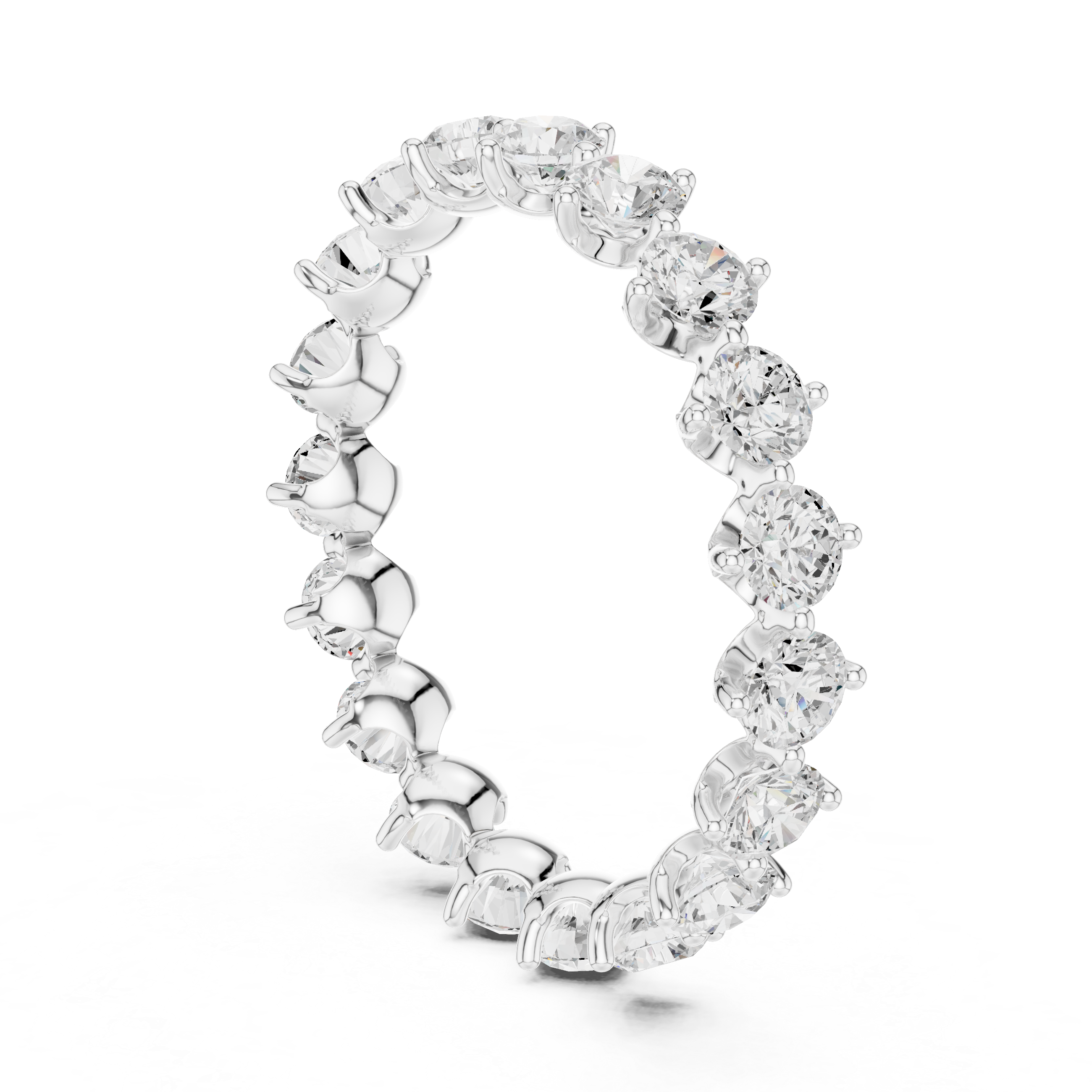 Classic Lab-Grown Diamond Eternity Ring in Rose Gold | Kiashaa Jewellery