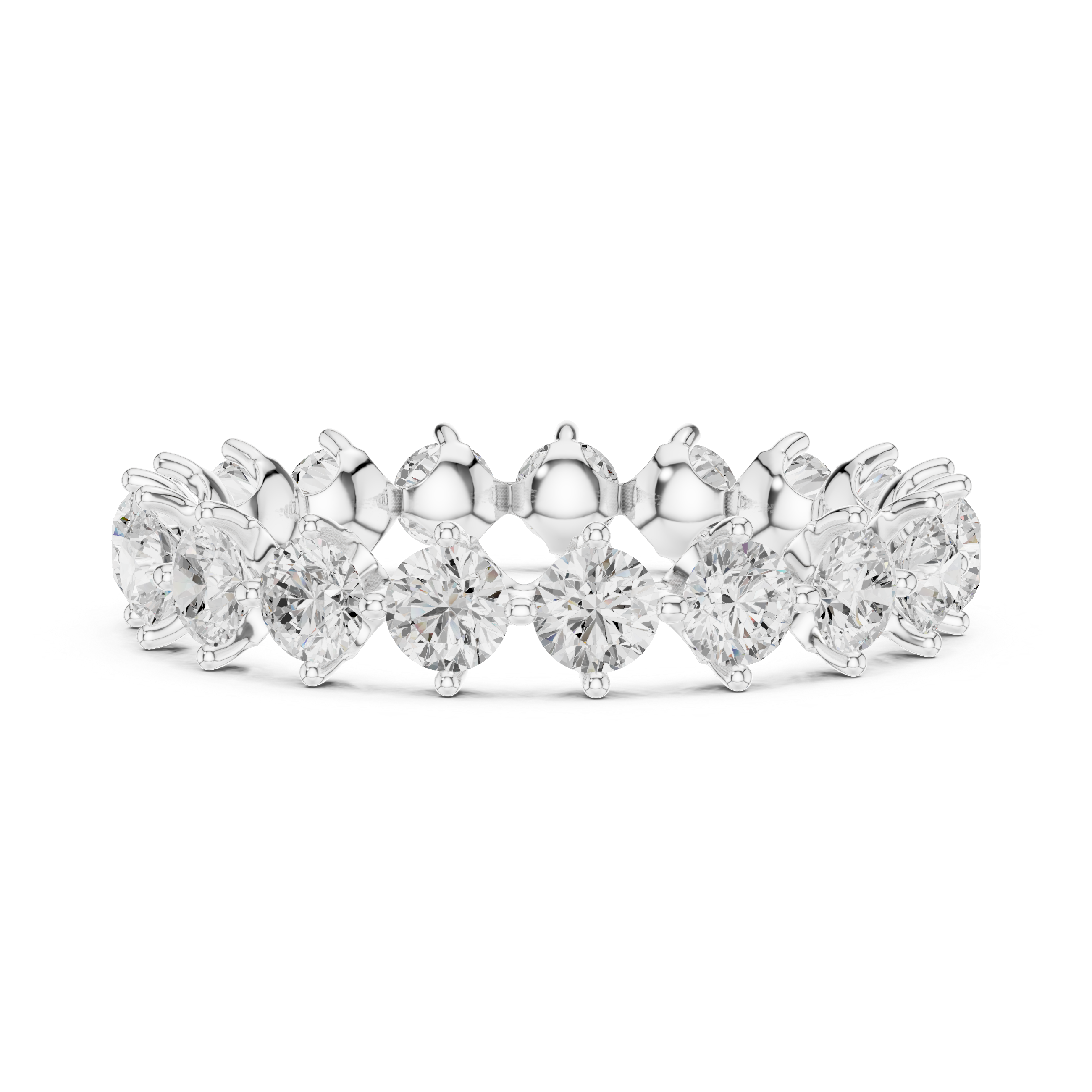 Classic Lab-Grown Diamond Eternity Ring in Rose Gold | Kiashaa Jewellery