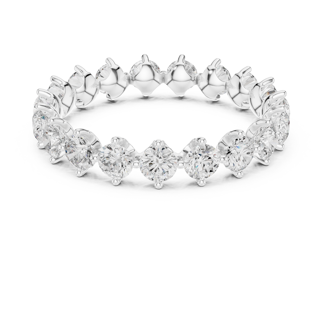 Classic Lab-Grown Diamond Eternity Ring in Rose Gold | Kiashaa Jewellery