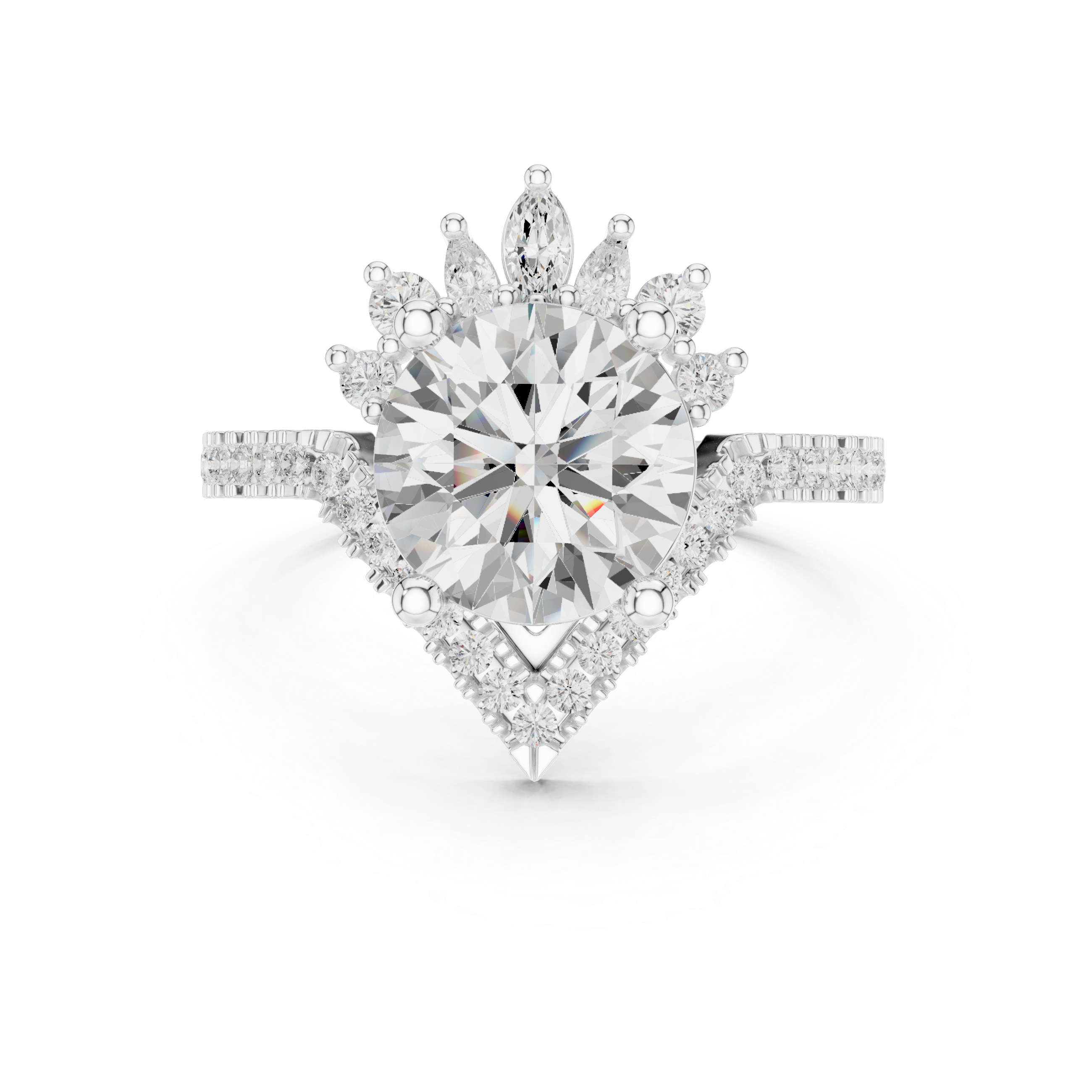 Elegant Halo Lab-Grown Diamond Engagement Ring in 14K & 18K Gold