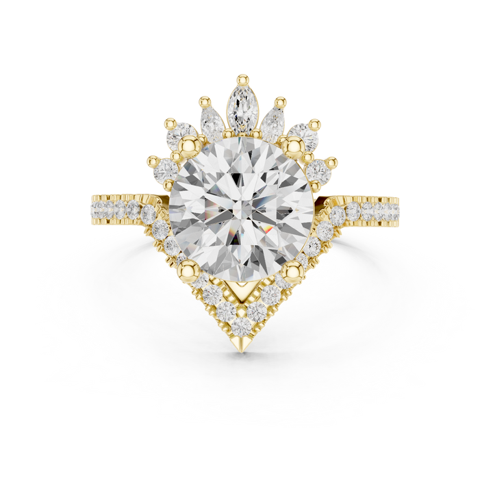 Elegant Halo Lab-Grown Diamond Engagement Ring in 14K & 18K Gold