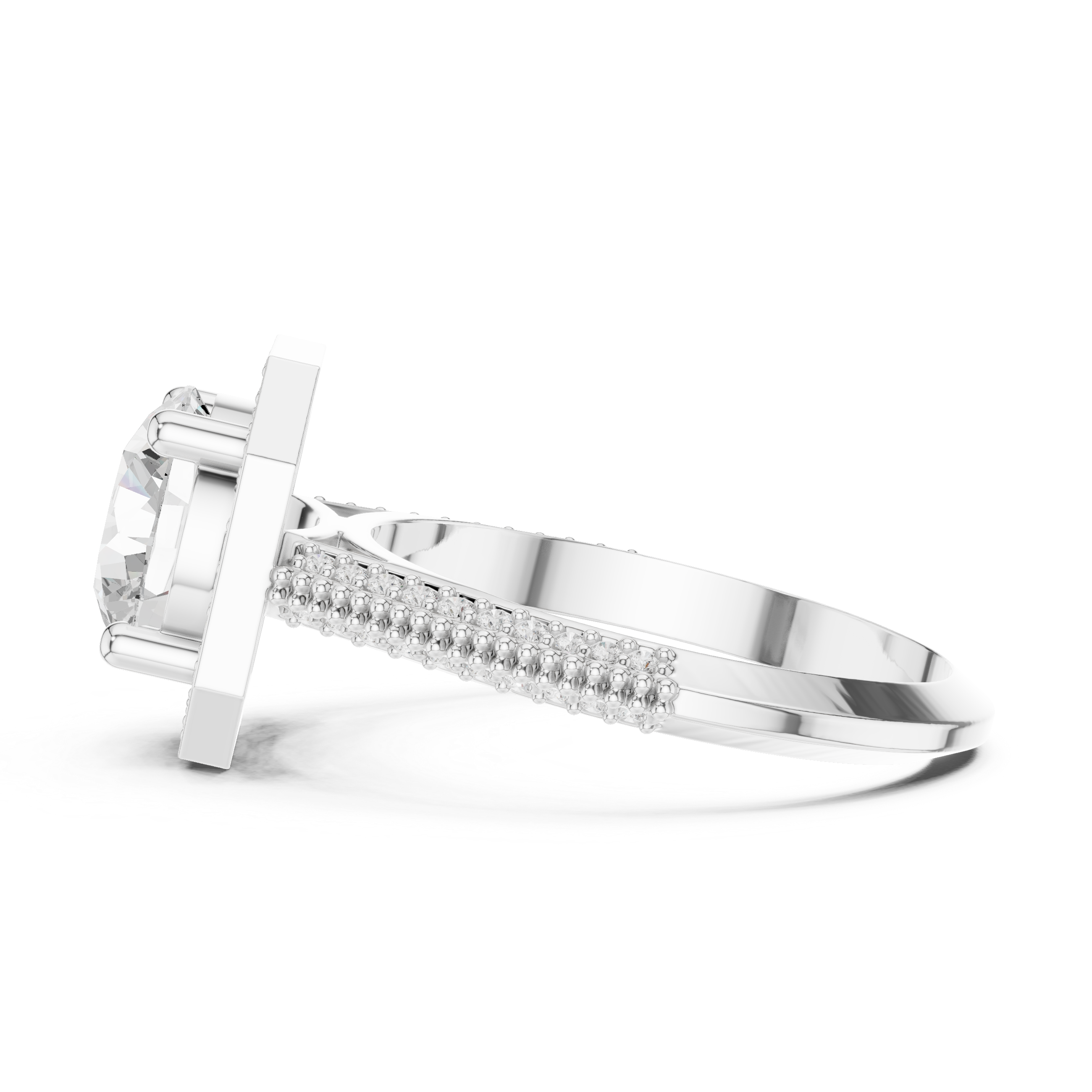 Hexagon Halo Lab-Grown Diamond Engagement Ring in Rose Gold – Kiashaa Jewellery