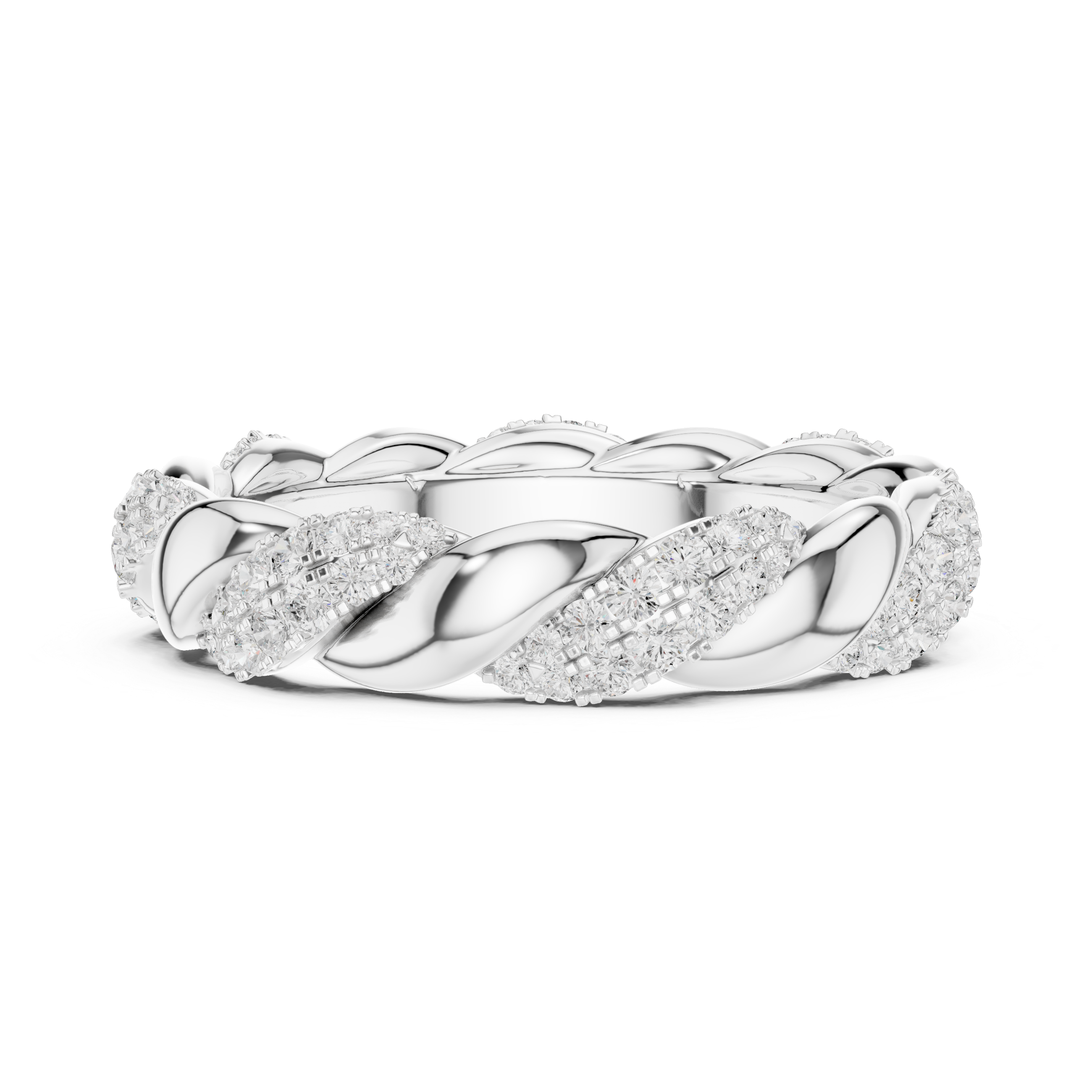 Braided Eternity Lab-Grown Diamond Band in Rose Gold – Kiashaa Jewellery