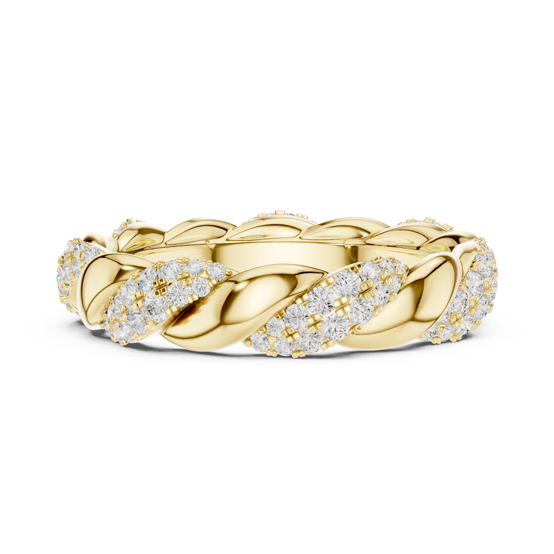 Braided Eternity Lab-Grown Diamond Band in Rose Gold – Kiashaa Jewellery