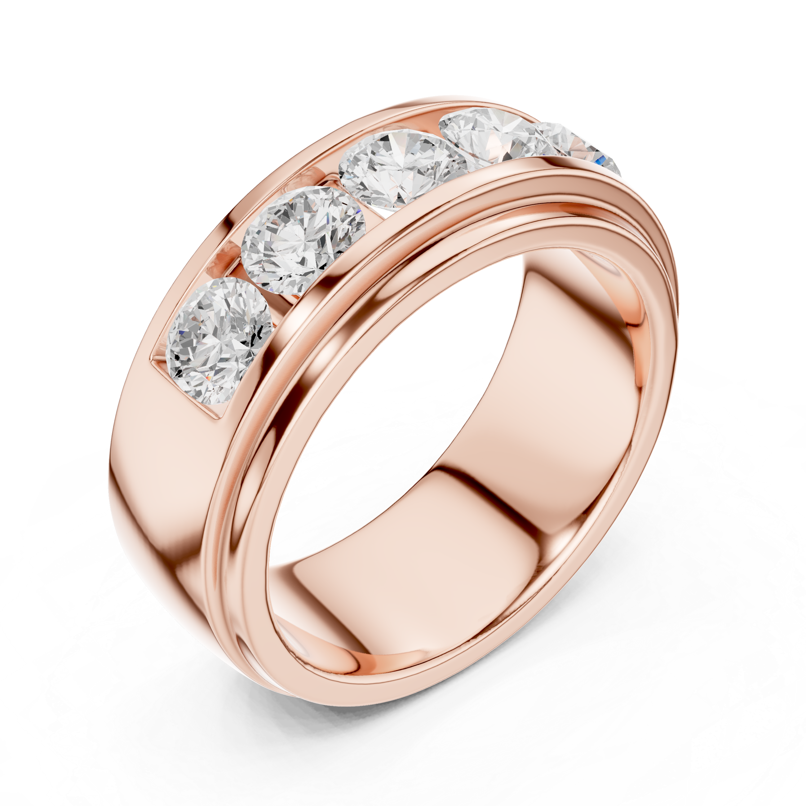Classic Men’s Lab-Grown Diamond Band – Kiashaa Jewellery